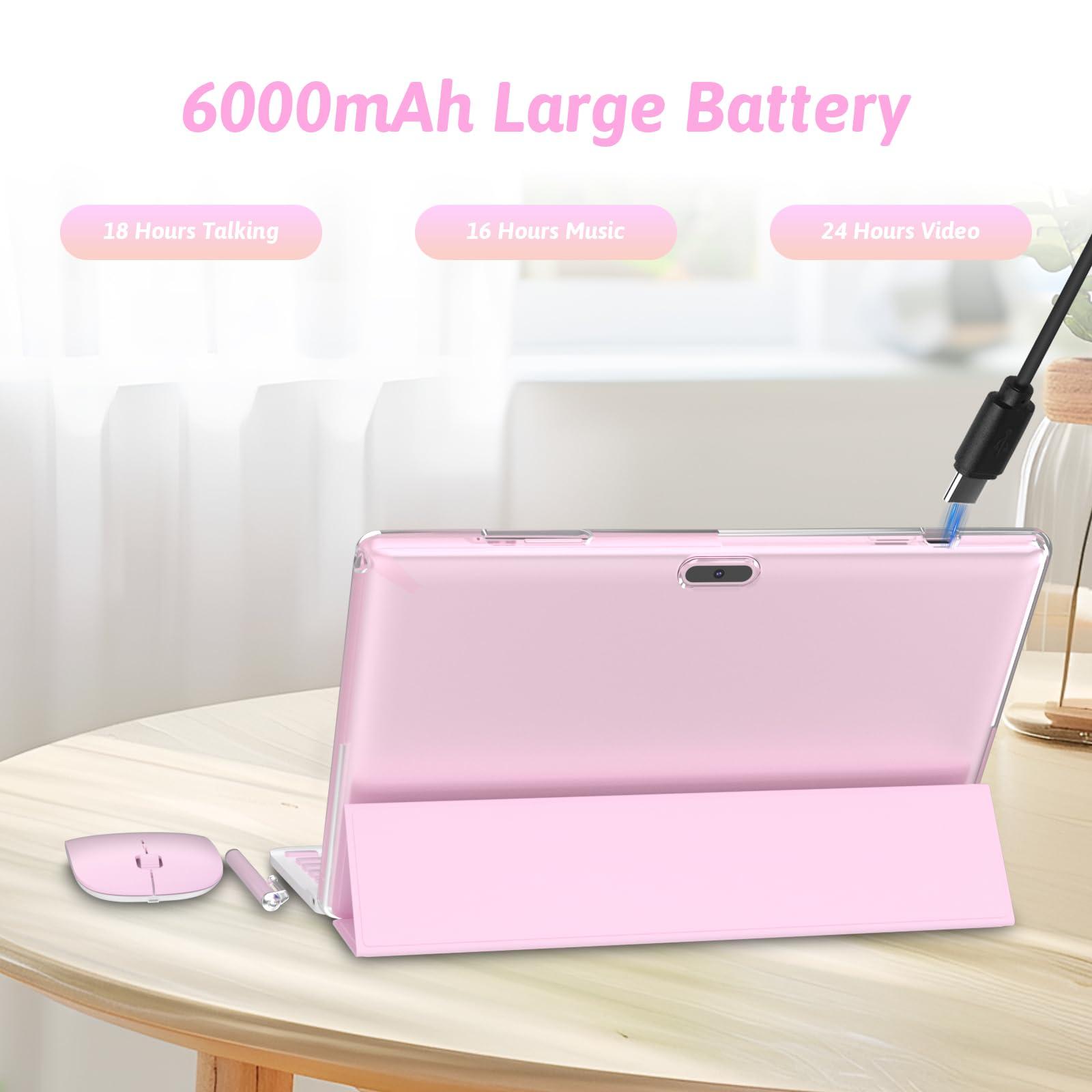 Android 15 Tablet 10 inch Tablet 2 IN 1Tablets with Keyboard Mouse Case Stylus 18GB RAM 128GB ROM 2TB Expand, Android 15(NOT GO) 10.1" IPS 6000mAh Battery Bluetooth Dual Camera 5G-WiFi Wifi6 Tablets. - Image 5