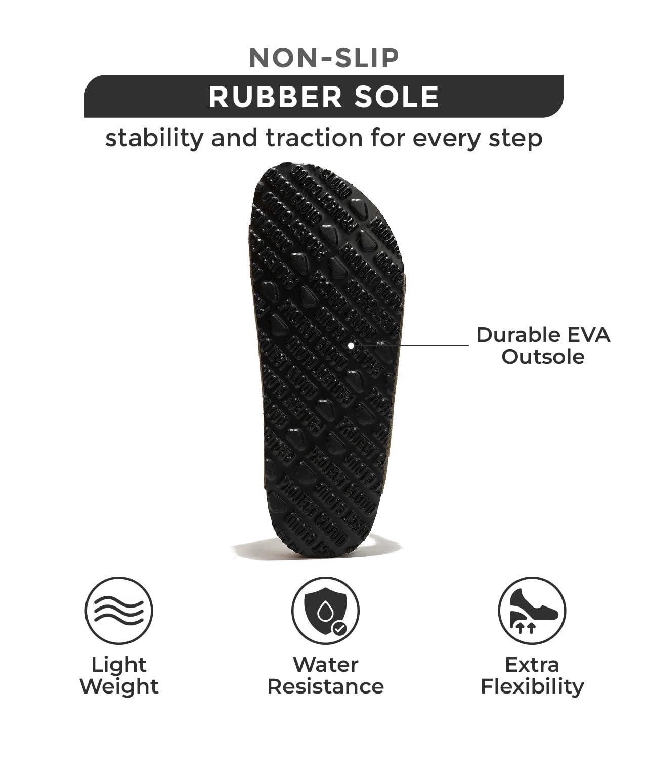 Project Cloud Genuine Leather Flat Sandals Women 2025 Beach Essentials Womens Sandals Memory Foam Vacation Essentials Slides for Women Footwear (Venita) - Image 4