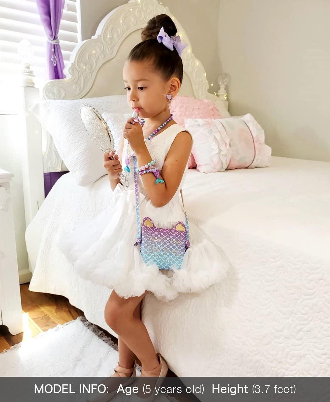 mibasies Purse for Little Girls Dress Up Jewelry Pretend Play Kids Accessories Mermaid Gifts - Image 6