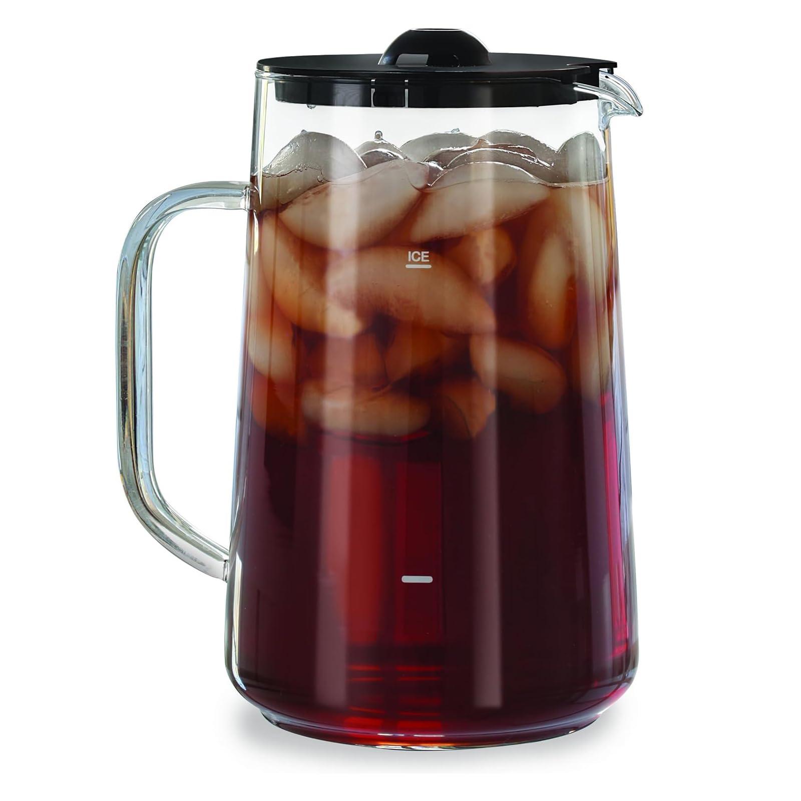 Iced Tea Pitcher With Lid for Litifo Iced Tea & Coffee Maker, 2.5-quart, Glass