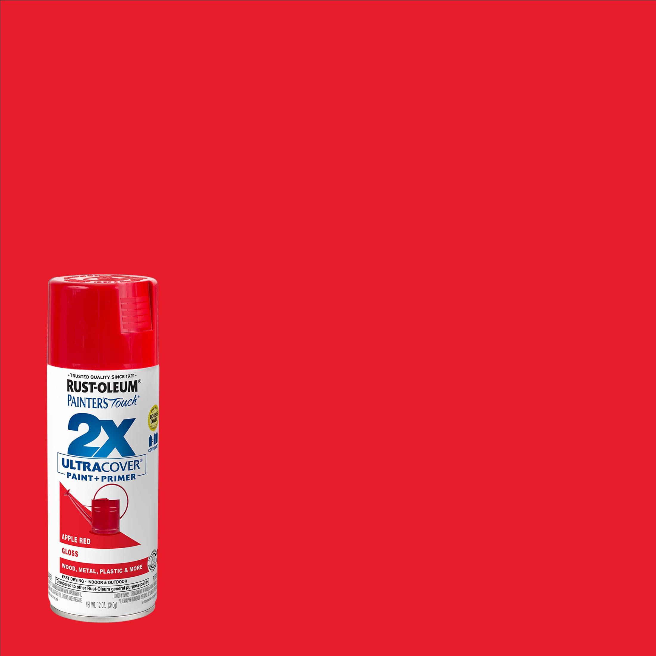 Rust-Oleum 334024-6PK Painter's Touch 2X Ultra Cover Spray Paint, 12 oz, Gloss Apple Red, 6 Pack - Image 3