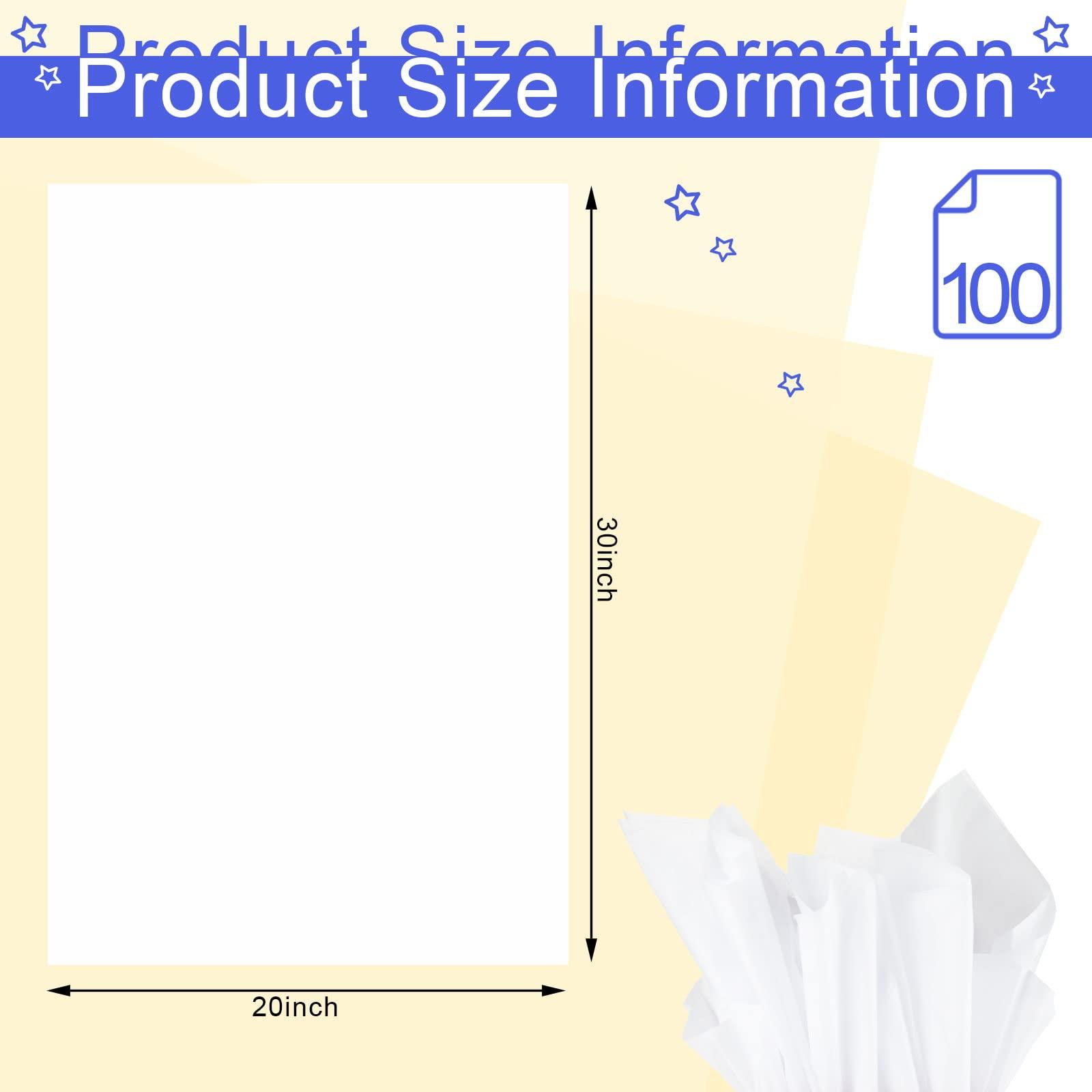Gersoniel 100 Sheets 20 x 30 Inch No Acid Free White Archival Tissue Paper for Clothing Storage Unbuffered for Storing and Preserving Clothes Textiles Linens Present Wrap - Image 2