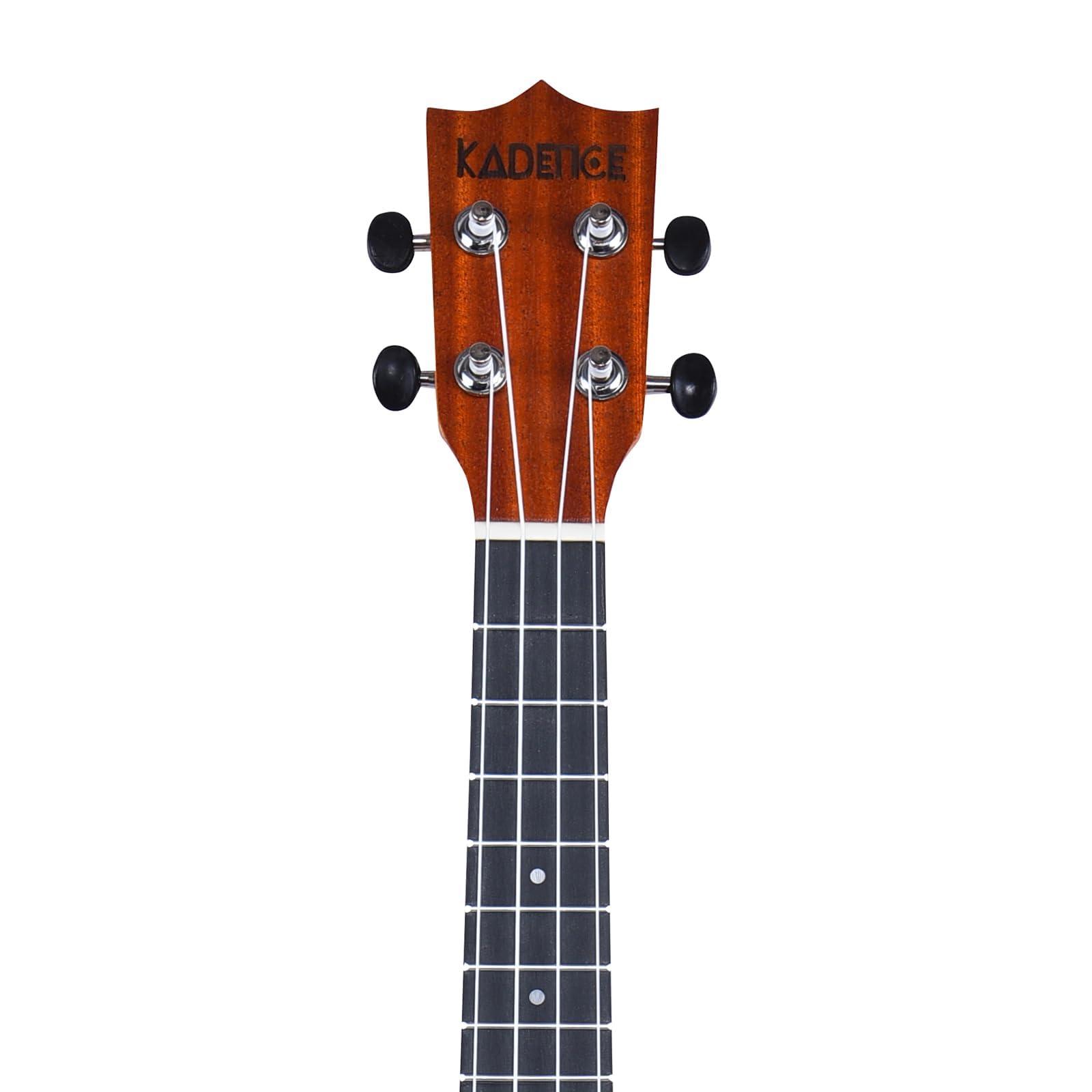 Kadence Concert Ukulele 23" Spring Summer Collection of Ukuleles- Matt Finish with Strap & Bag (Cinnamon Brown) - Image 4