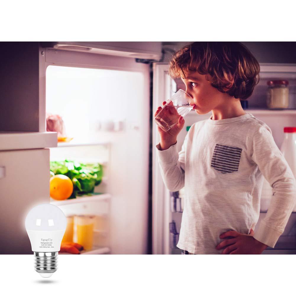 Vgogfly LED Refrigerator Light Bulb 40W Equivalent 120V A15 Fridge Waterproof Bulbs 5 W Daylight White 5000K E26 Medium Base Freezer Home Lighting Lamp Non-dimmable(2 Pack) - Image 7