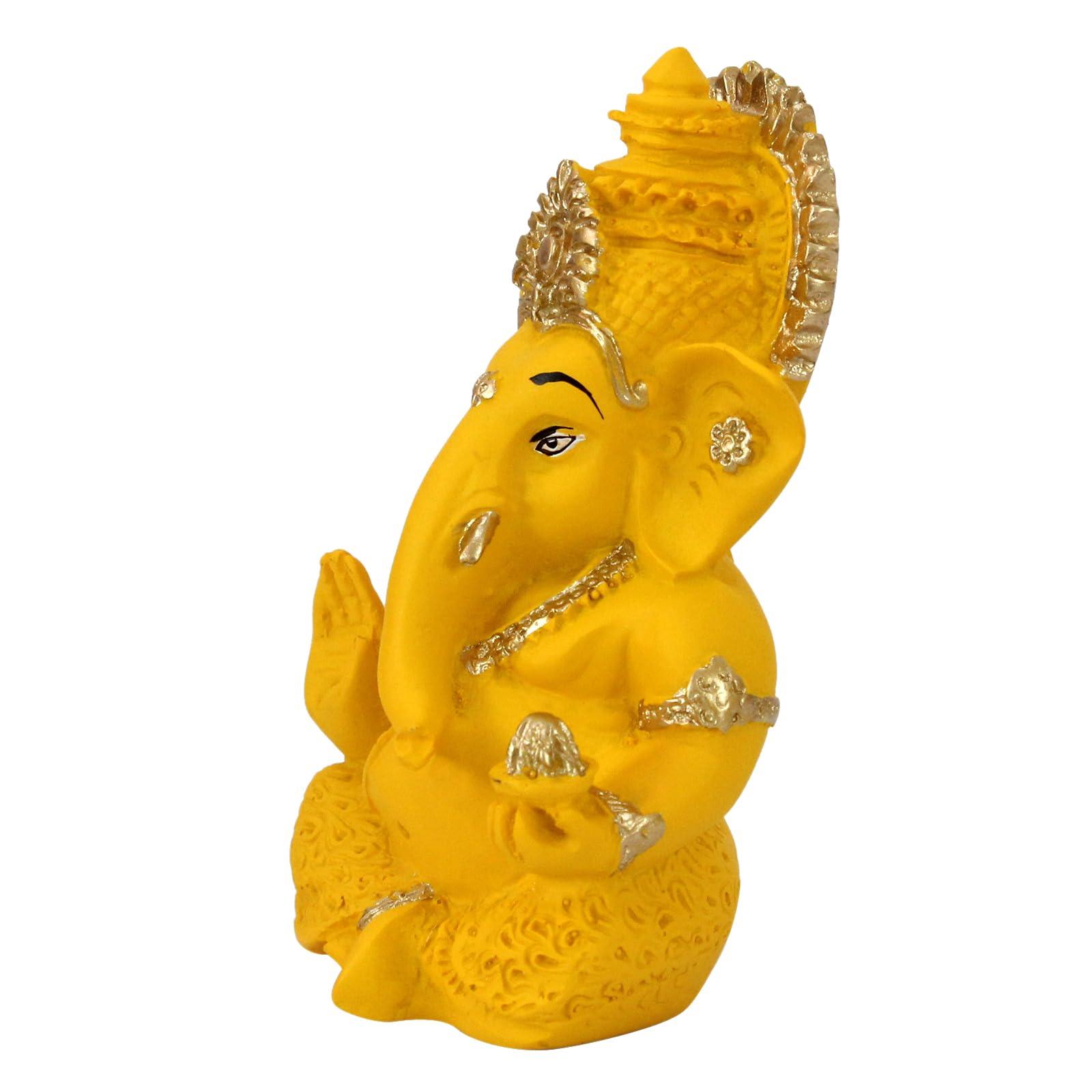 TIED RIBBONS Ganesh Statue for Car Dashboard | Resin, 3 Inch | Ganesha Statue for Home, Office, Desk, Pooja | Baby Ganesha Statues | Indian Decorations for Pooja Mandir Temple | Indian Return Gifts - Image 8