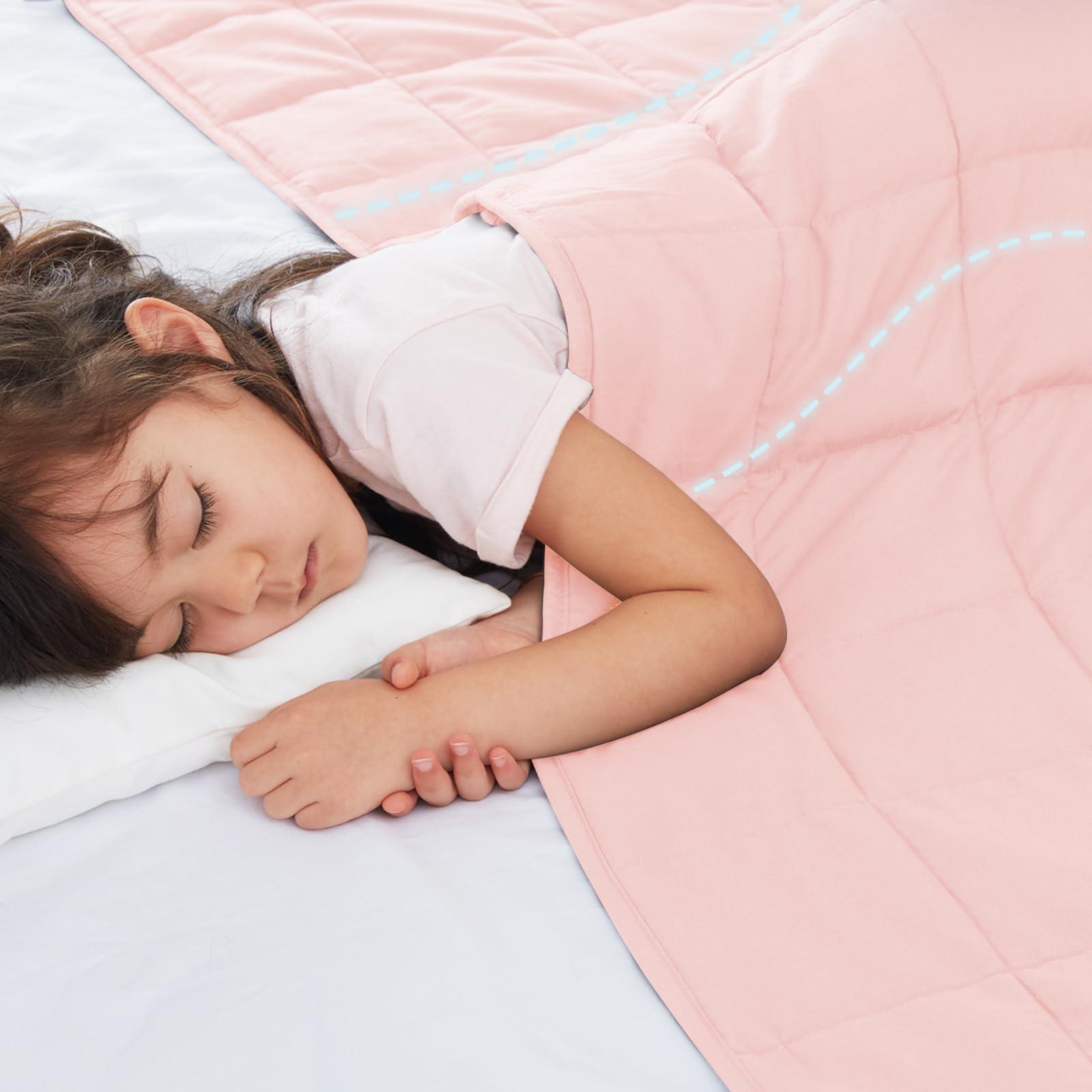 CYMULA Weighted Blanket Kids 7 Pounds (40''*60'' Throw Size) - Cooling Breathable Children Heavy Blankets Summer Winter - Ultra Microfiber Soft Comfort with Glass Beads - Gifts for Boys/Girls - Image 3