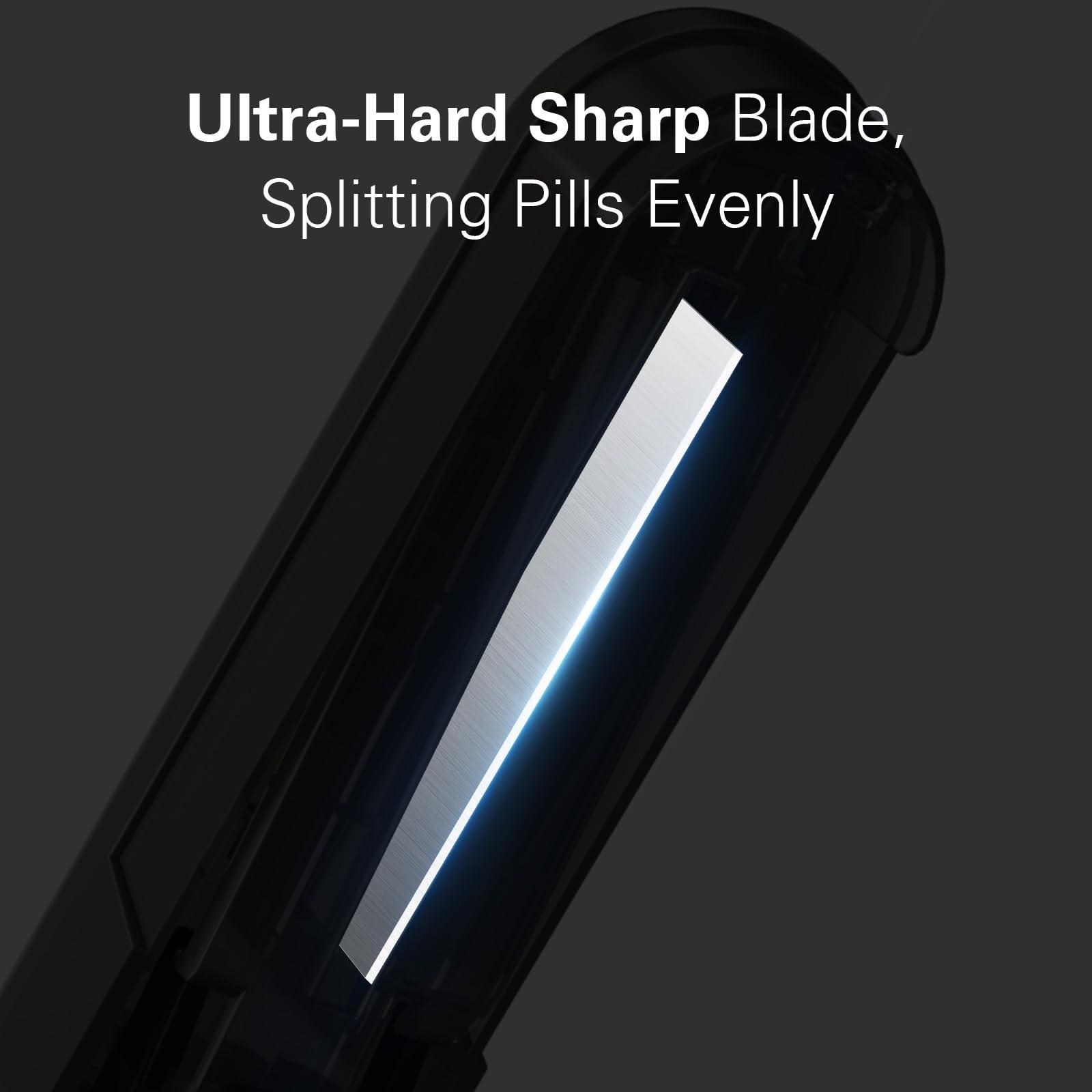 ONE PIX Pill Cutter Splitter for Small and Tiny Pills, Pill Cutter for Cutting Multiple Pills at a Time in Half, Pill Cutter for Small or Large Pills with Hidden Sharp Stainless Steel Blade, Grey - Image 6