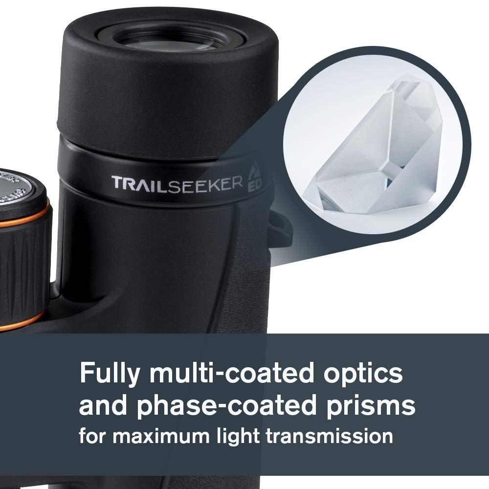 Celestron 71401 TrailSeeker ED 8 x 32 Roof Prism Binocular, Fully Broadband Multi-Coated Lens, BaK-4 Prism Glass, Black - Image 4