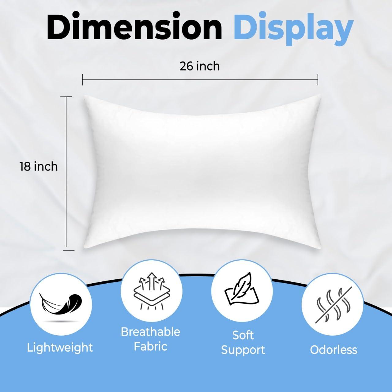 QUBA LINEN Queen Size Bed Pillows - Set of 2, Medium Density, Soft and Supportive for Back, Side, and Stomach Sleepers (Queen (Pack of 2)) (White, Pack of 2) - Image 2