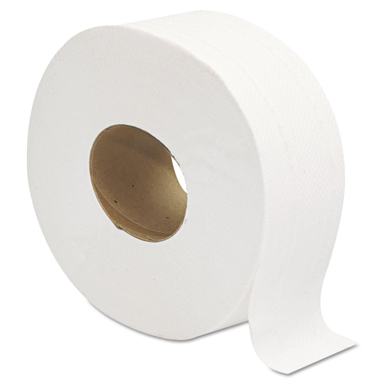 GEN 202 Jumbo JRT Bath Tissue, 2-Ply, White, 9 in Diameter, 12 Count (Pack of 1)