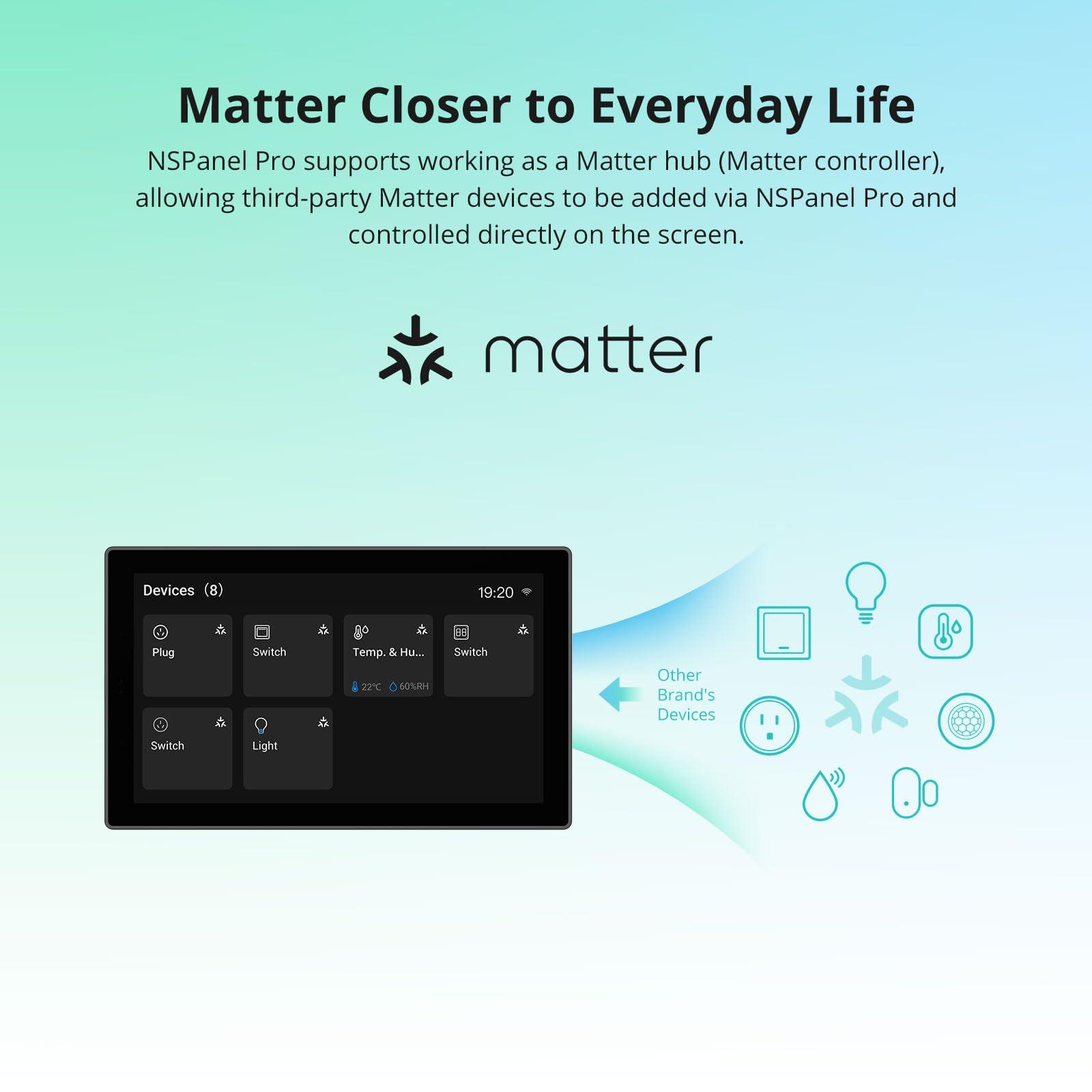 SONOFF NSPanel Pro 120 Smart Home Control Panel, Integrate Zigbee Gateway with Home Security, 4.7-inch large display with Monitoring energy use, Viewing cameras, Thermostat, Browsing the web(Black) - Image 5