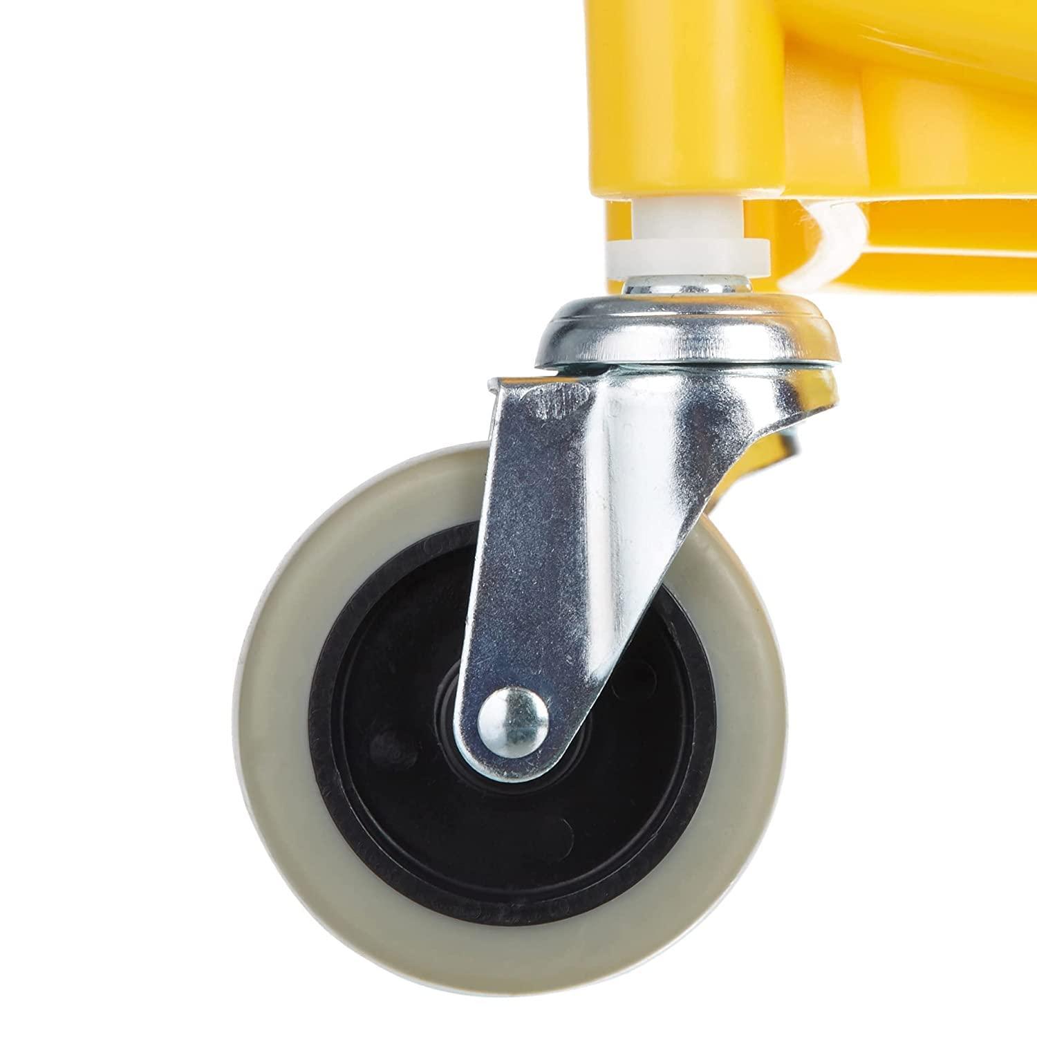 Amazon Basics Side Press Wringer Combo Commercial Floor Cleaning Rectangular Mop Bucket on Wheels, 35-Quart, Yellow - Image 4