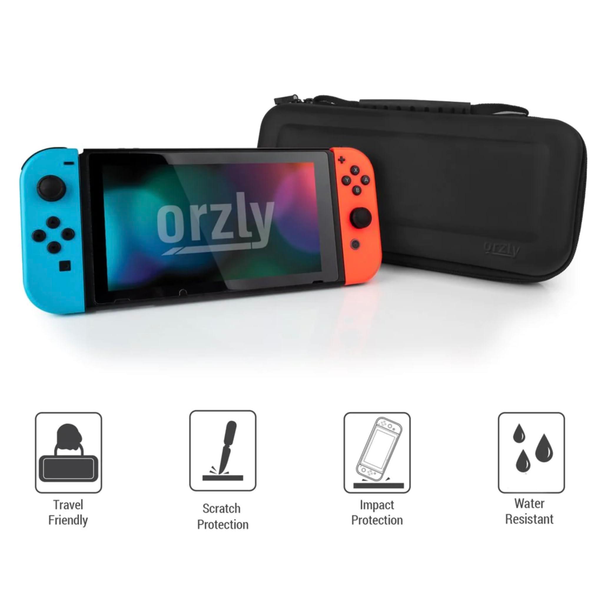 Orzly Carry Case Compatible with Nintendo Switch and New Switch OLED Console -Protective Hard Portable Travel Carry Case Shell Pouch with Pockets for Accessories and Games - Image 7