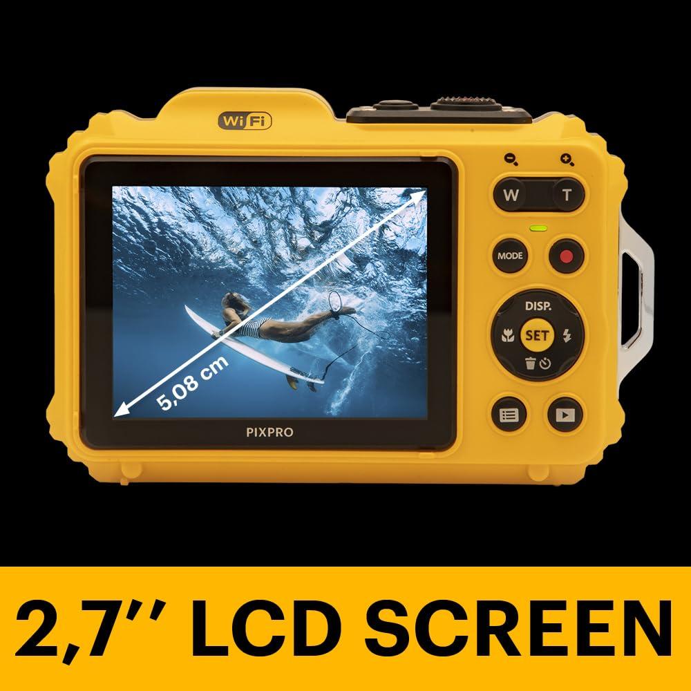 KODAK PIXPRO WPZ2 Rugged Waterproof Shockproof Dustproof WiFi Digital Camera 16MP 4X Optical Zoom 1080P Full HD Video Vlogging Camera 2.7" LCD (Yellow) - Image 7