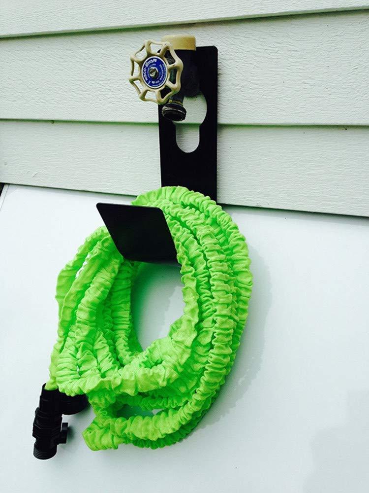 Ebliiny 2 Pack Garden Hose Hanger Wall Mount Heavy Duty Hose Holder Hook Use for 150foot Hose (Large, Black) - Image 7