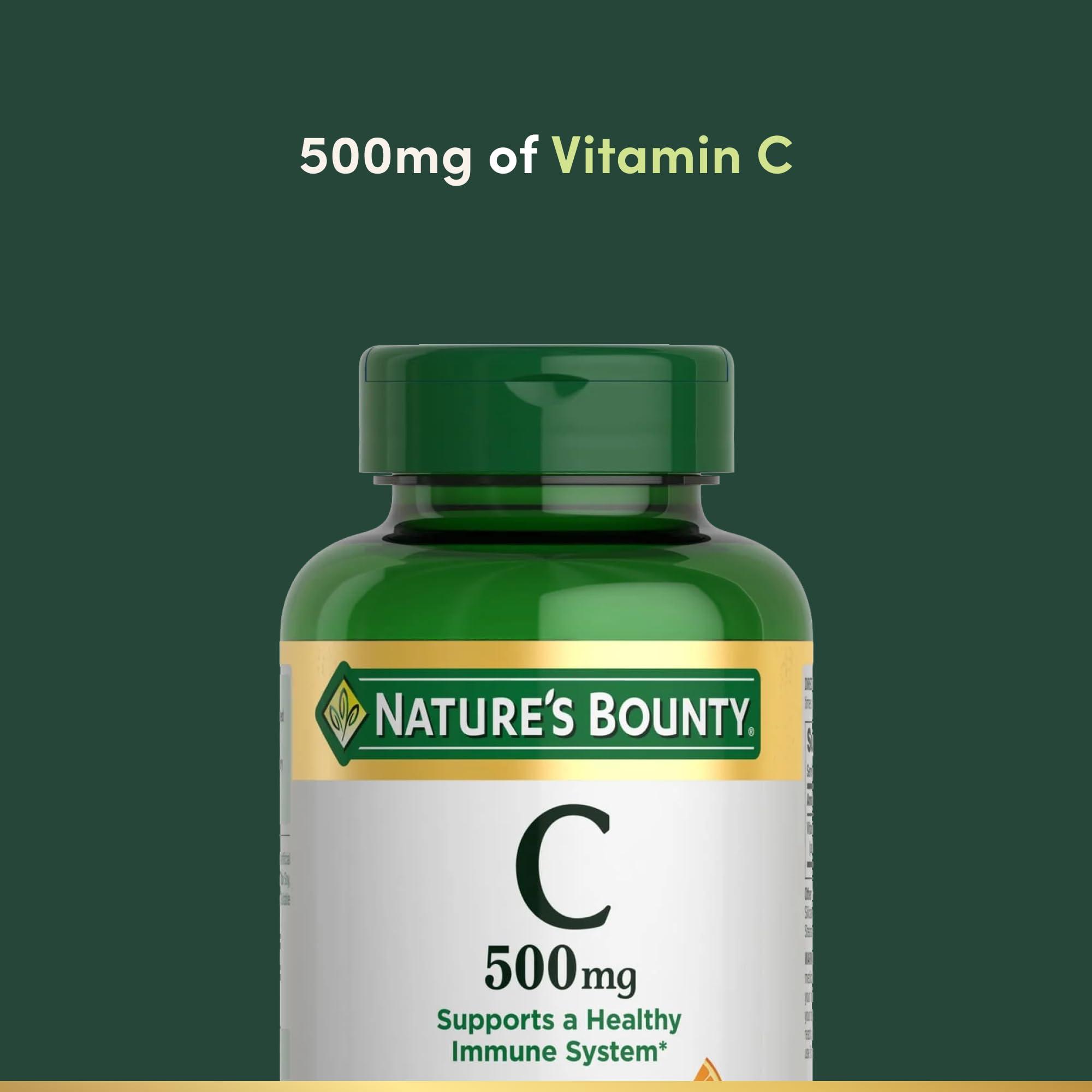 Nature's Bounty Vitamin C, Supports a Healthy Immune System, Vitamin Supplement, 500mg, 250 Tablets - Image 3