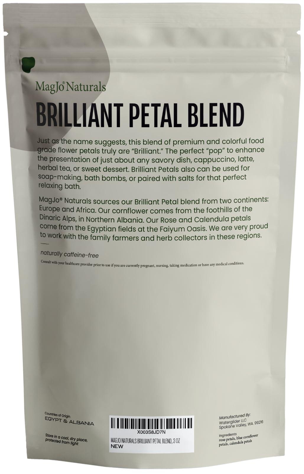 MagJo Naturals Brilliant Flower Petal Blend - Edible blend of calendula, blue cornflower and rose petals, all natural, food-grade, dried floral mix for baking, cocktails & garnish, Packaged in the USA - Image 9