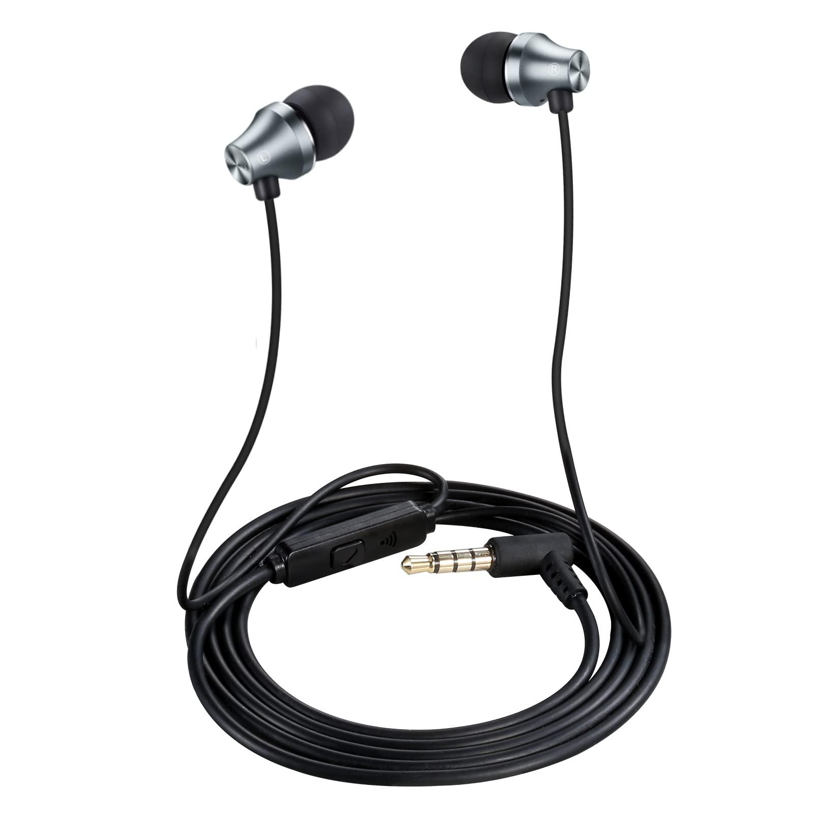 iRAG A101 Wired Earbuds Headphones for School Noise Isolating in-Ear Earphones with Microphone Remote with 3.5mm Plug in Audio Jack (Gun Metal) - Image 2