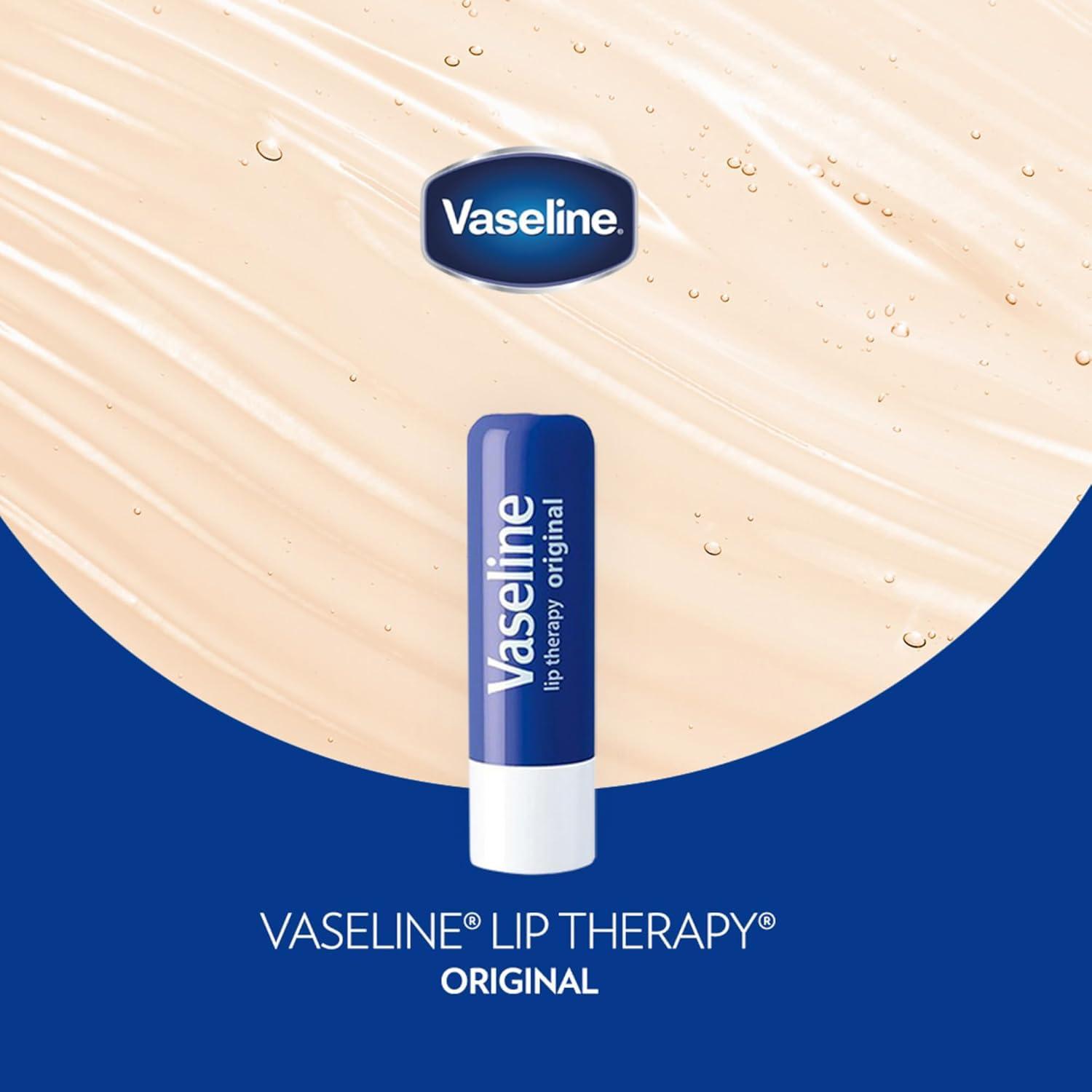 Vaseline Lip Therapy Original 8-Pack – Moisturizing Lip Balm for Very Dry Lips, 0.16 Oz Ea - Image 3