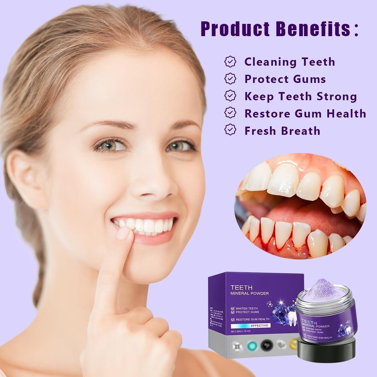 Teeth Restoration Mineral Powder, Teeth Whitening Mineral Powder，Effective in Strengthening Teeth and Gums, Fresh Breath Toothpaste - Image 6