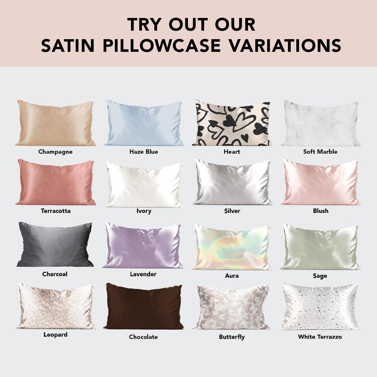 Kitsch Satin Pillowcase with Zipper for Hair & Skin, Softer Than Silk Pillow Cases Queen, Wrinkle-Free, Smooth and Cooling Satin Pillow Covers, Standard Size 19"x26", Marble - Image 6