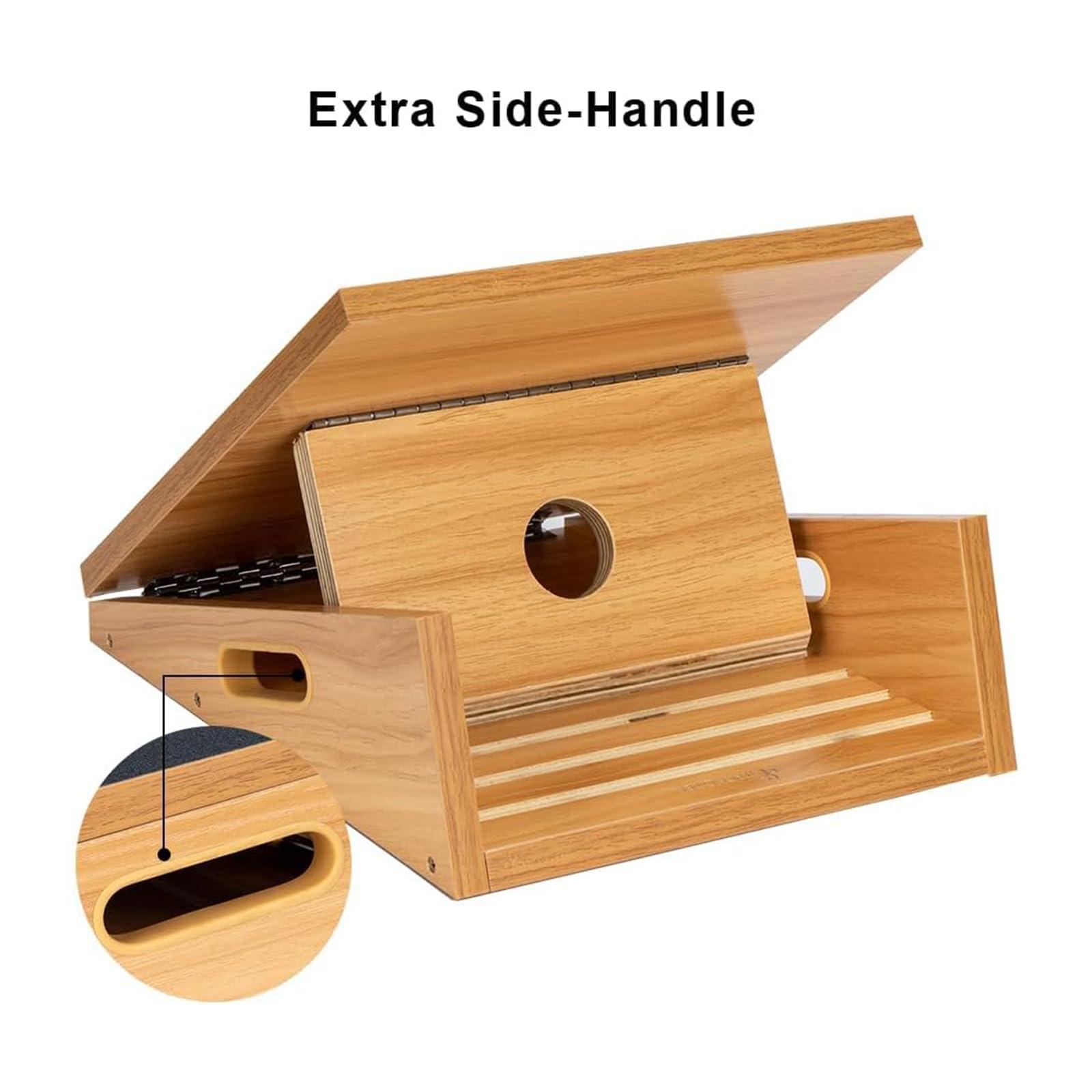 StrongTek Professional Wooden Slant Board, Adjustable Incline Board, and Calf Stretcher, Stretch Board - Extra Side-Handle Design for Portability, Full-Coverage - Image 6