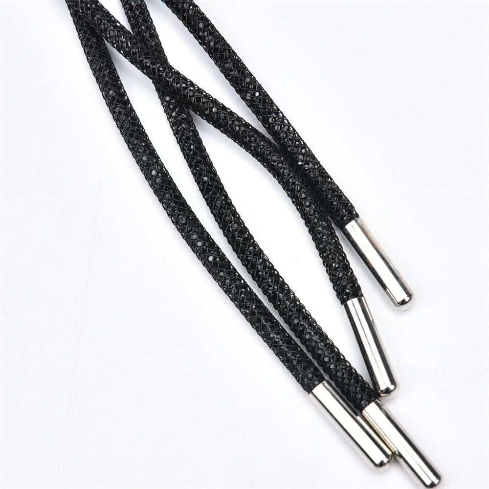 XINMILI Popular Shoelace 140Cm Round Rhinestone Rope Diamond Tube Trimming Diy Trouser Hoodie Drawstring Garment Accessories - Image 3