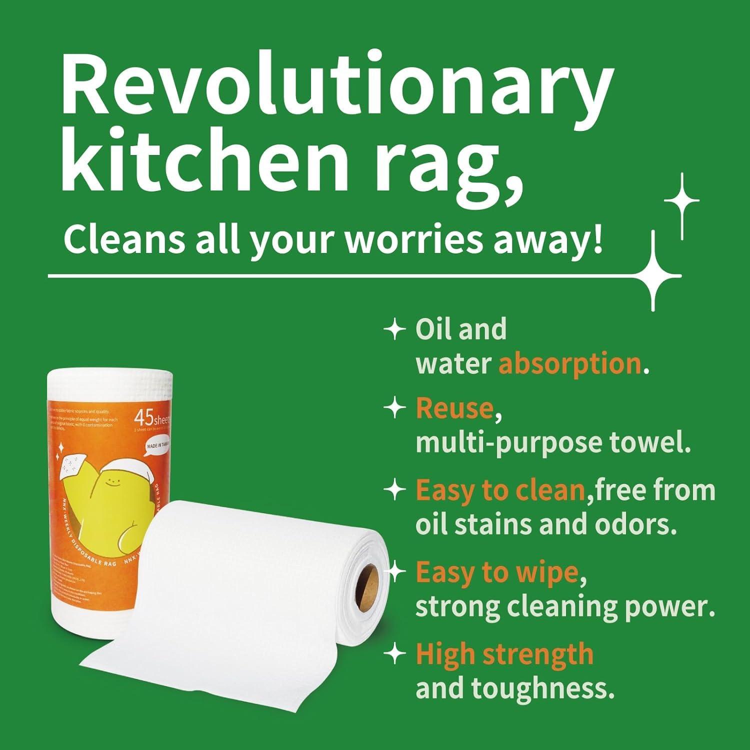NNX Reusable Paper Towels – 90 Count | Washable, Ultra-Absorbent & Durable | Plant-Based & Cleaning Rags for Kitchen, Workshop, Camping & Hiking Gear - Image 4