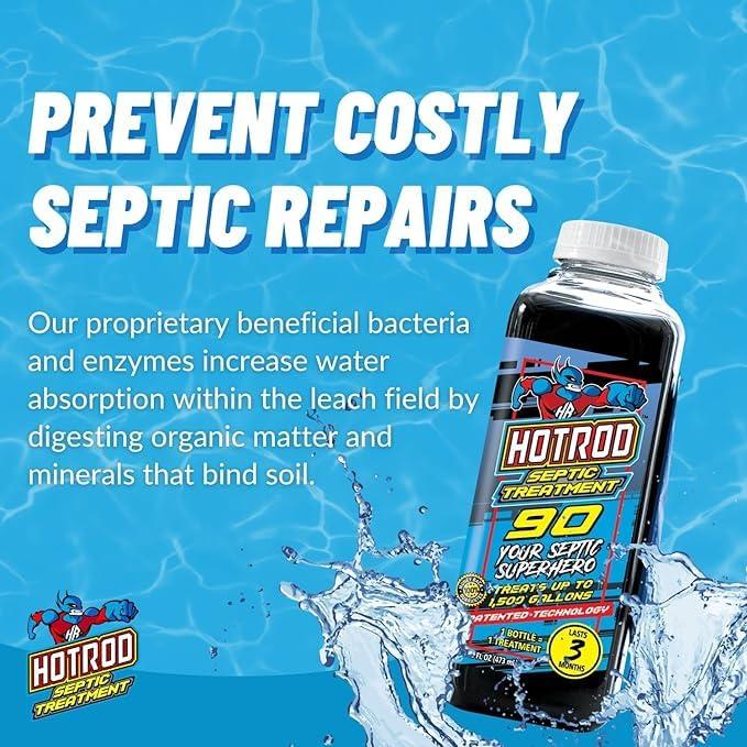 Hotrod Septic Tank Treatment - 12 Month Supply Extends Septic System Life and Prevents Costly Repairs - Industrial Grade - Easy to Use (12 Month, 4.00, Count) - Image 4