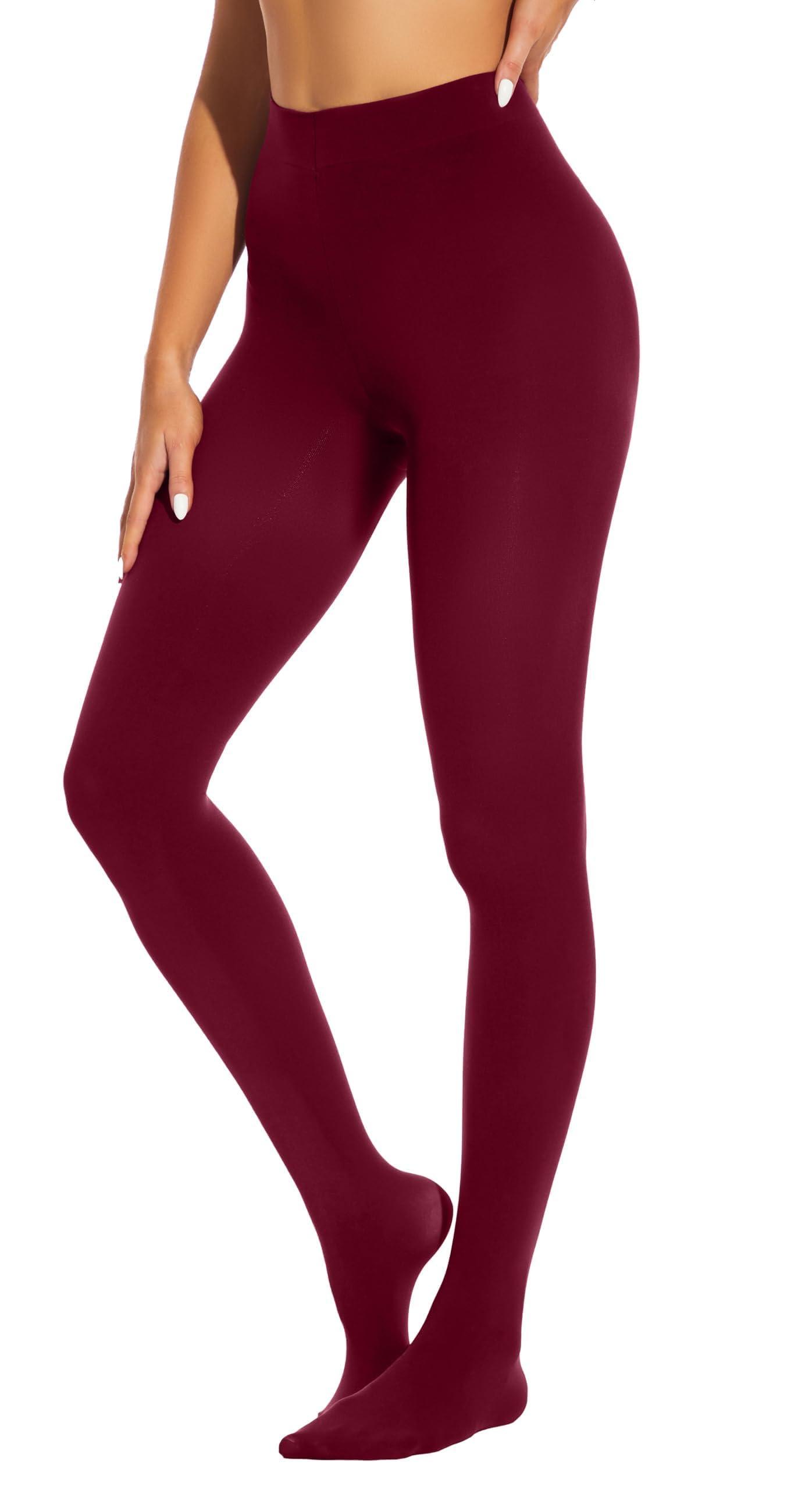HeyUU Women's 80D Ultra Soft Opaque Tights, High Waist Solid Color Footed Pantyhose with 29 Colors