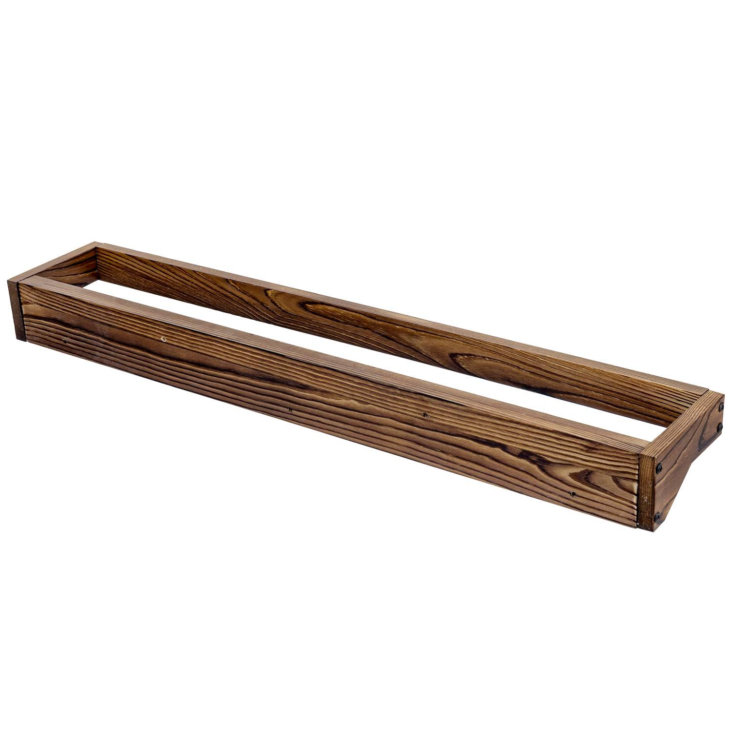 MyGift 30 Inch Rustic Burnt Solid Wood Hanging Shoe Rack, Set of 4 Wall Mounted Storage Organizer Footwear Holder for Closet, Mudroom, Entryway, Holds 12 Pairs - Image 7