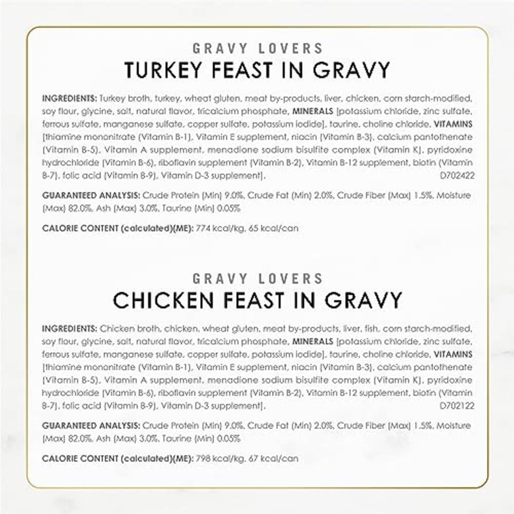 Purina Fancy Feast Gravy Lovers Poultry and Beef Grilled Gourmet Wet Cat Food Variety Pack - (Pack of 30) 3 oz. Cans - Image 7
