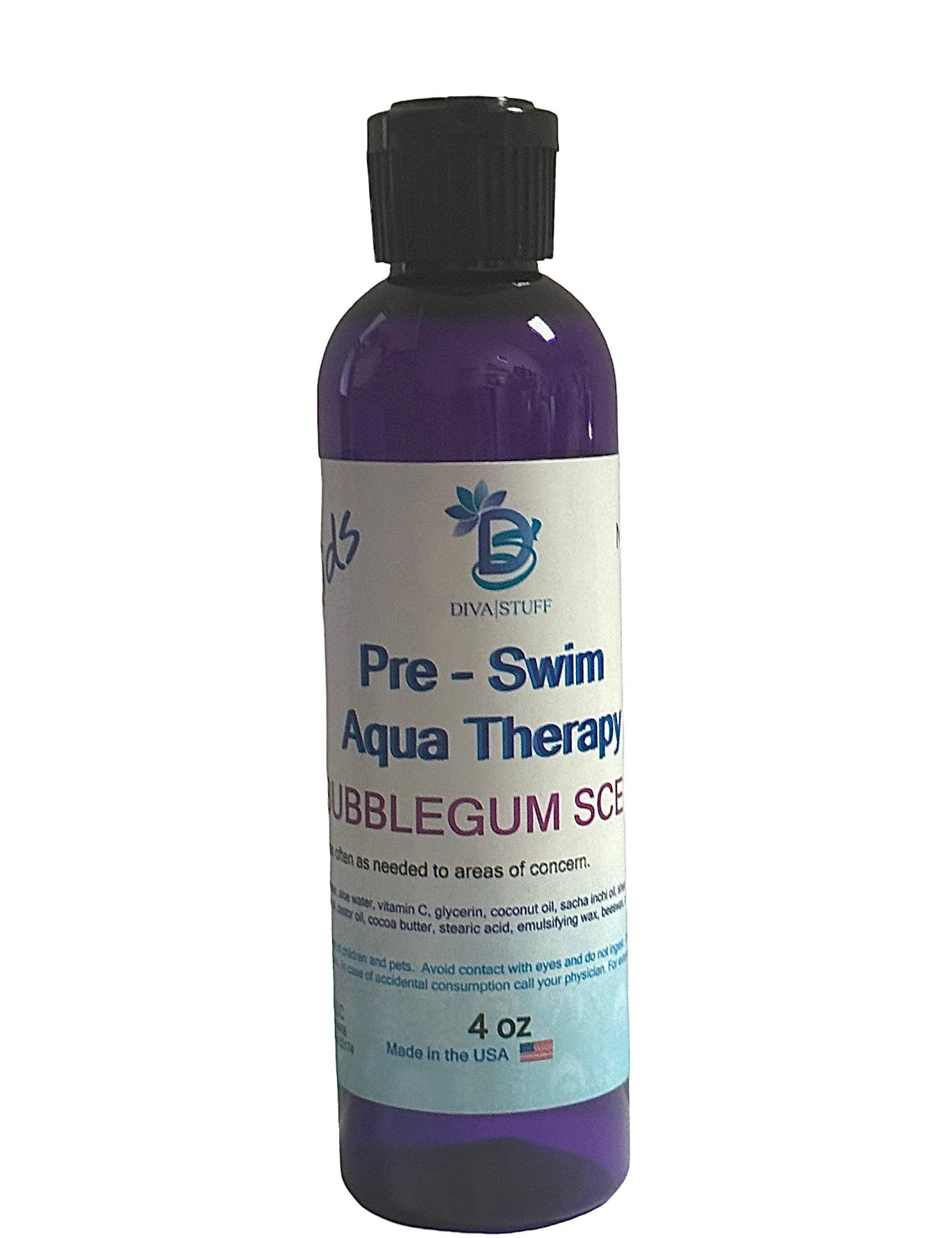Diva Stuff Kids Pre-Swim Aqua Therapy Chlorine Neutralizing Body Moisturizing Lotion for Swimmers, Protects Skin from Chlorine & Salt Water, 4 oz - Made in the USA, Bubblegum Scent - Image 2