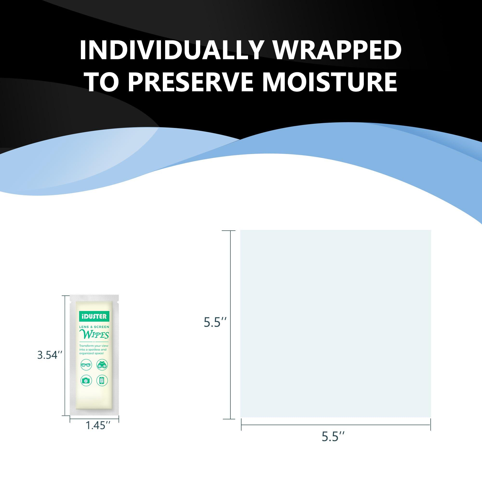 iDuster Screen Cleaner Wipes for Electronics, Individually Wrapped Laptop Screen Cleaner Wipes, Pre-Moistened Portable Electronic Wipes for Cell Phone, TV Screen, Computer Screen, Pack of 100 - Image 7