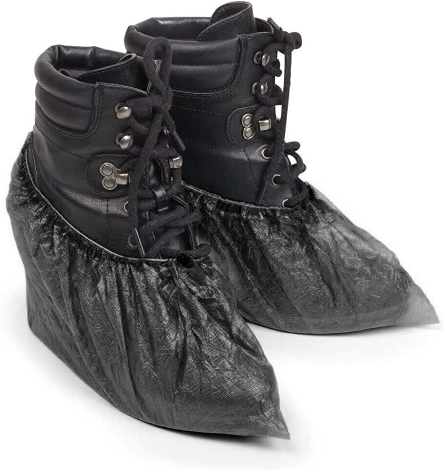 Black shoe covers Disposable 1000 PCS (500 Pair) Premium Waterproof and Recyclable Boot Booties Covers Covers for Indoors, Non, Fits Up To 11 US Men and 13 US Women Size, Slip on, Horlon - Image 6