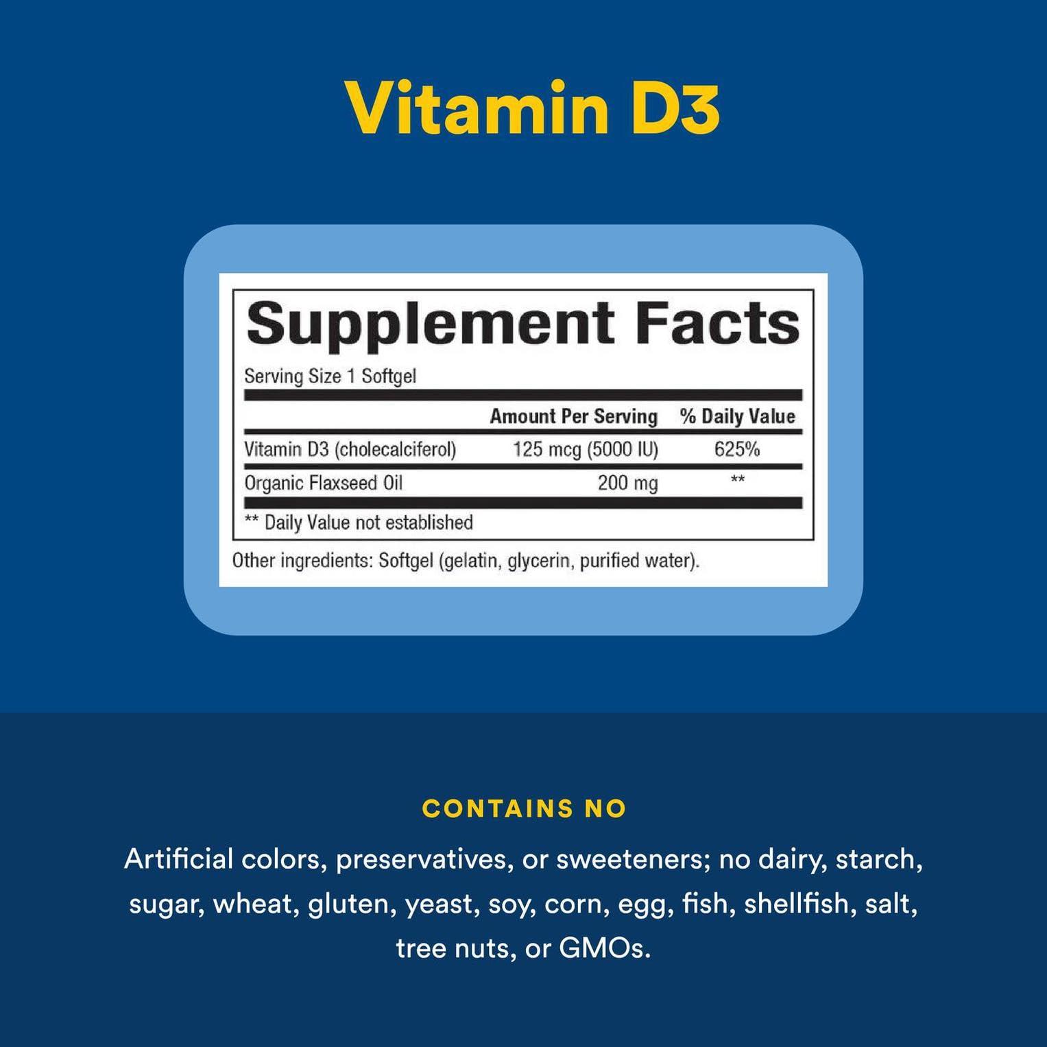 Natural Factors Vitamin D3 5000 IU 240/SG (Multi-Pack) - Image 4