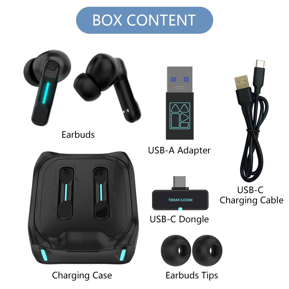FEDIKER SW4 Wireless Hidden Earbuds for PC/Computer/Laptop/Mobile - Dongle & Bluetooth - 40ms Low Latency - 4 Mics – Gaming - Work Headset/Headphones for Office - Image 8