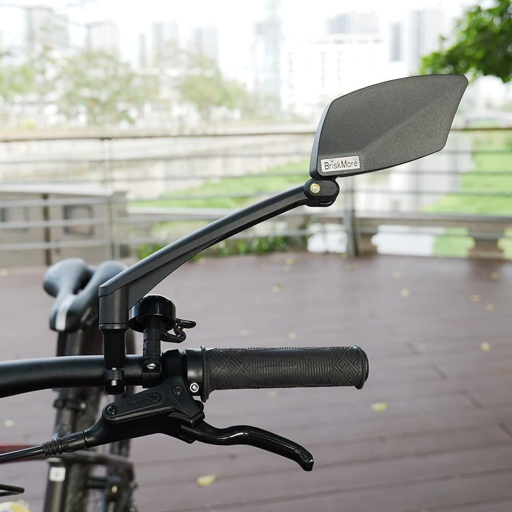 BriskMore Handlebar Bike Mirror, Scratch Resistant Glass Lens, Ajustable and Rotatable Safe Rearview Bicycle Mirror - Image 5