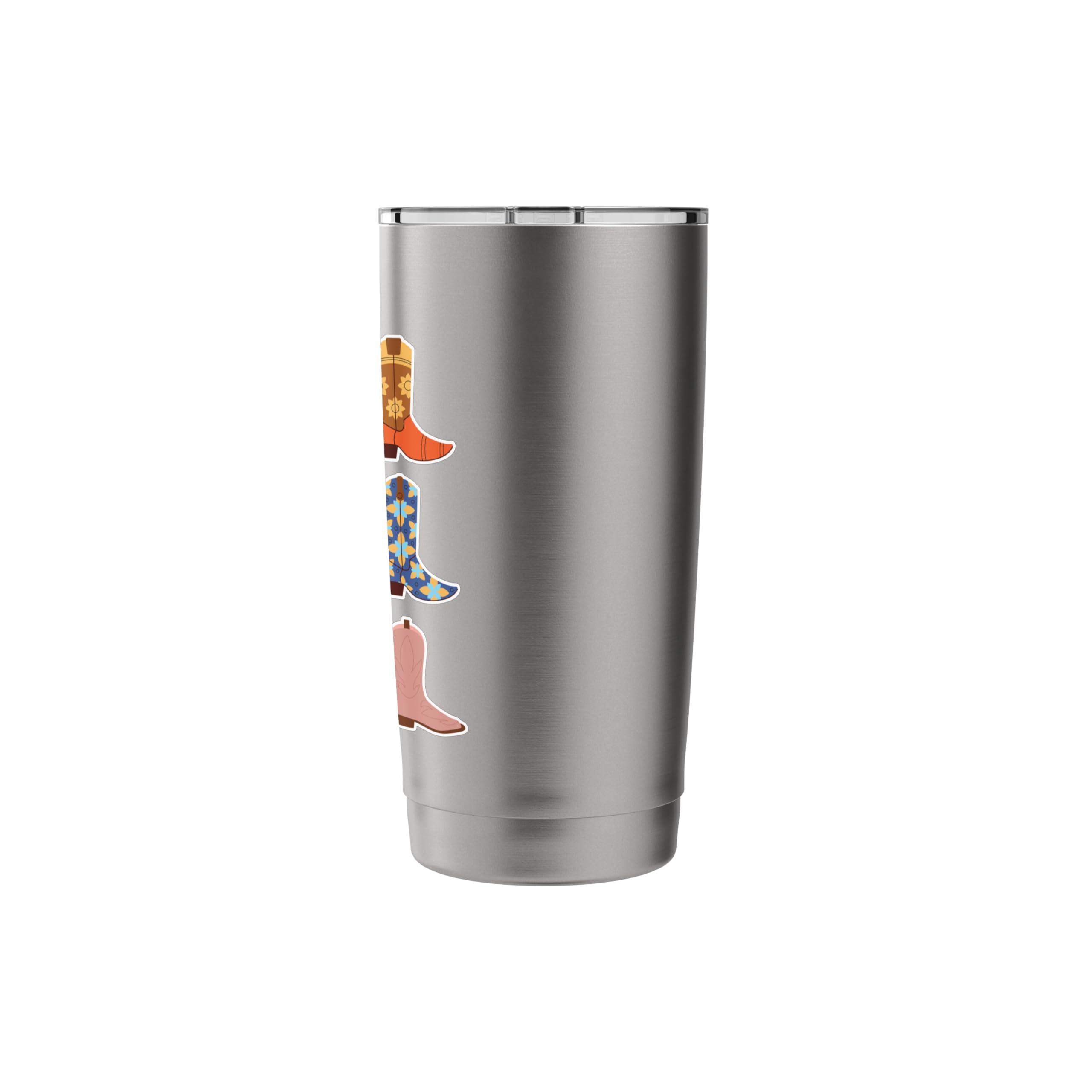 Retro Cowhide Riding Coors Cowboys Western Country Rodeo Stainless Steel Insulated Tumbler - Image 3