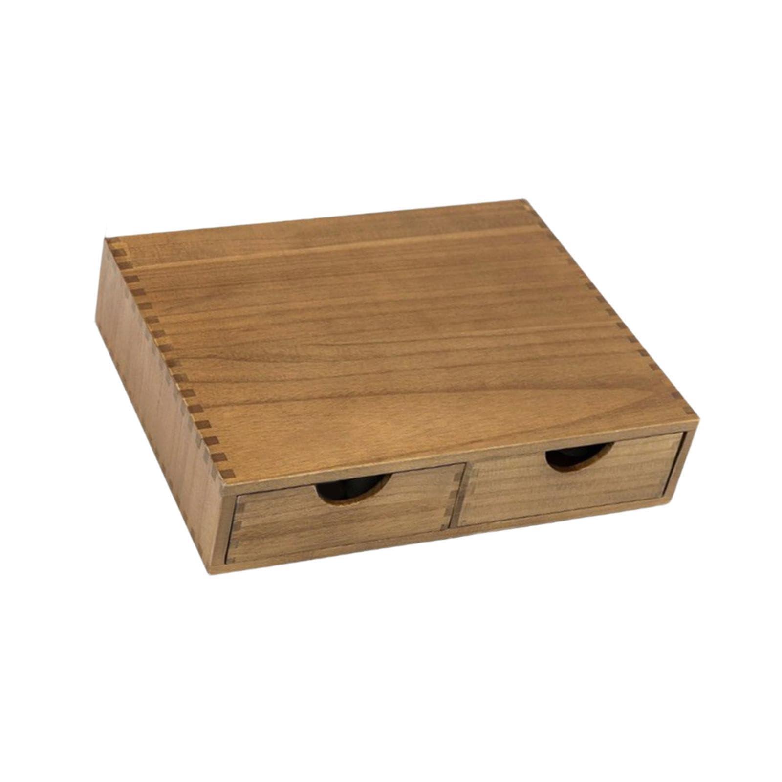 DimyFew Wooden Tea Storage Organizer with Drawer, Multifunctional Coffee Pod Storage Box for Kitchen Office Coffee Bar - Image 7
