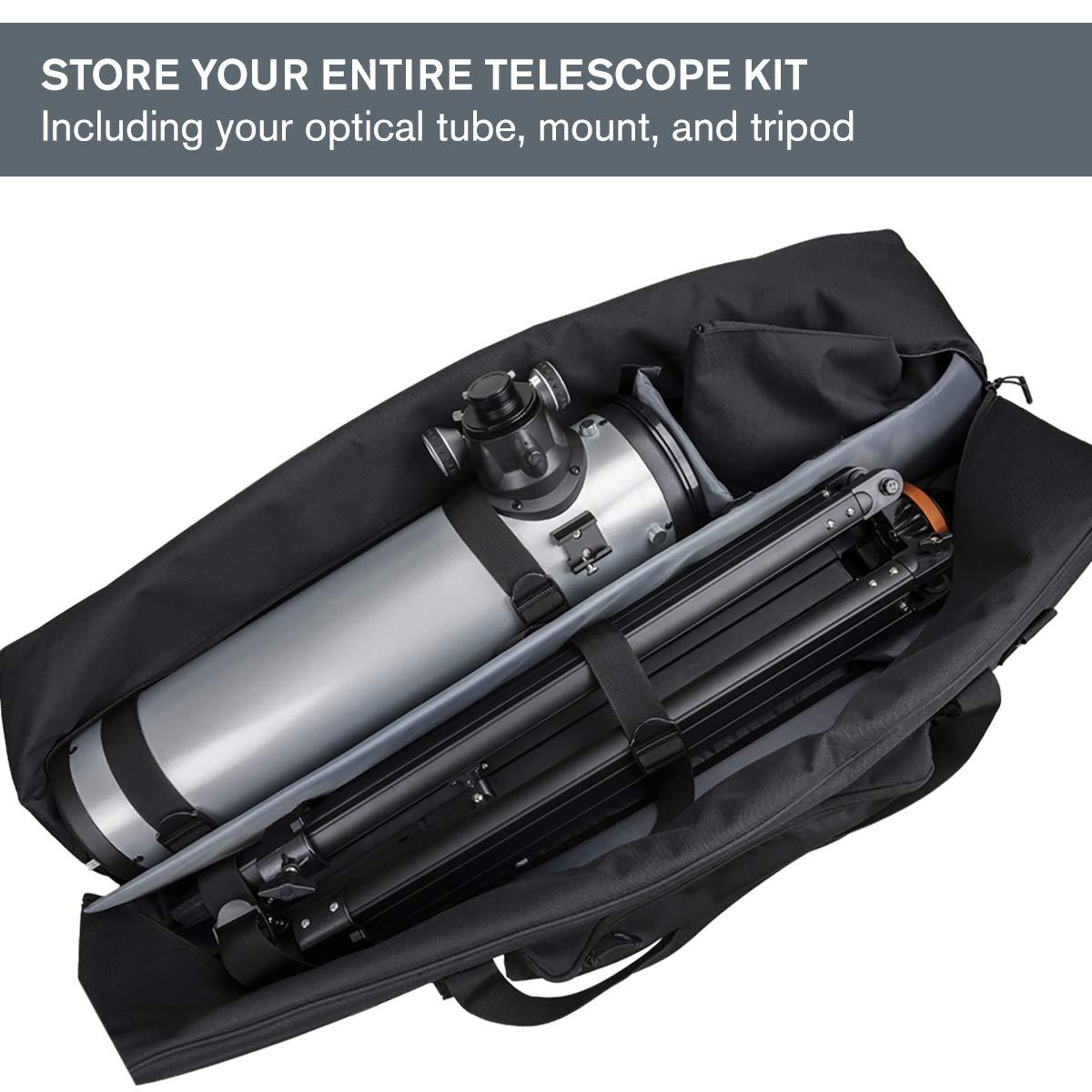 Celestron 94025 40” Full Kit Telescope Bag – Storage & Carry Case for Telescope, Mount, Tripod and Accessories with Configurable Padded Internal Walls and Bonus Accessory Bag, Black - Image 2