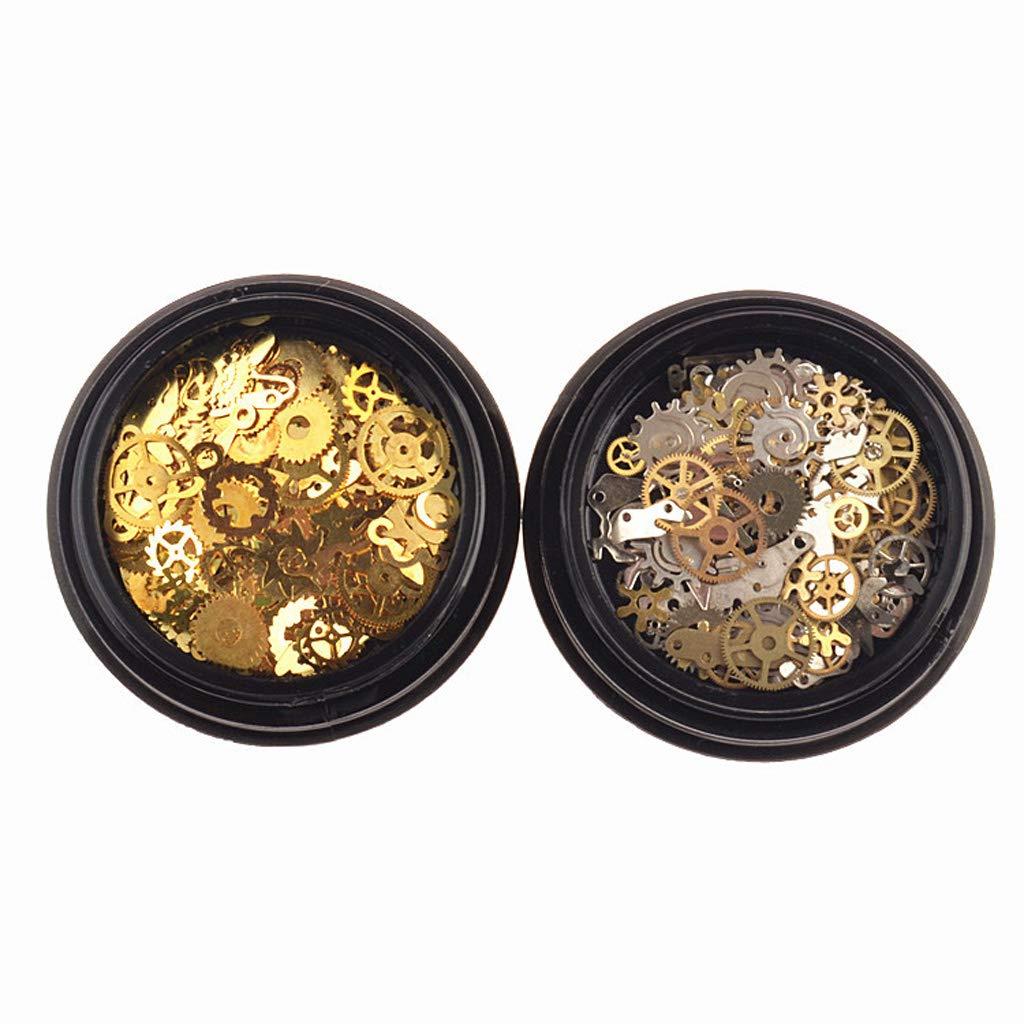 Ankexin 2 Box Mixed Steampunk Cogs Gear Charm Resin Fill Acssories Craft Charm for Resin Casting Jewelry Making Projects