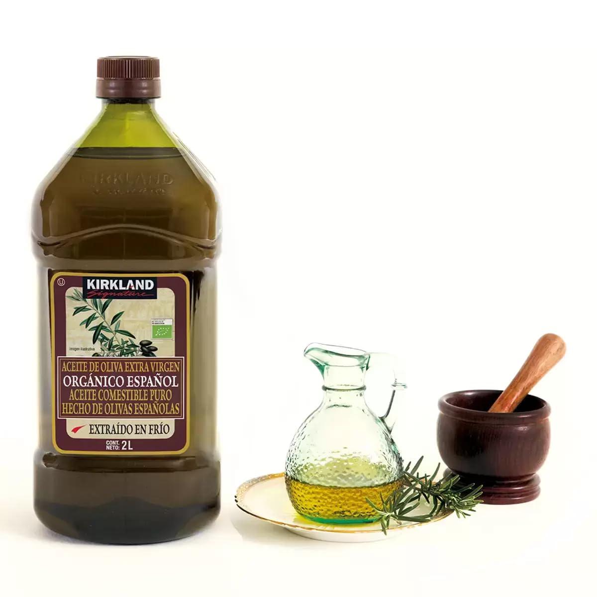 Kirkland Signature Organic Cold Pressed Extra Virgin Olive Oil - 2 L - Image 2