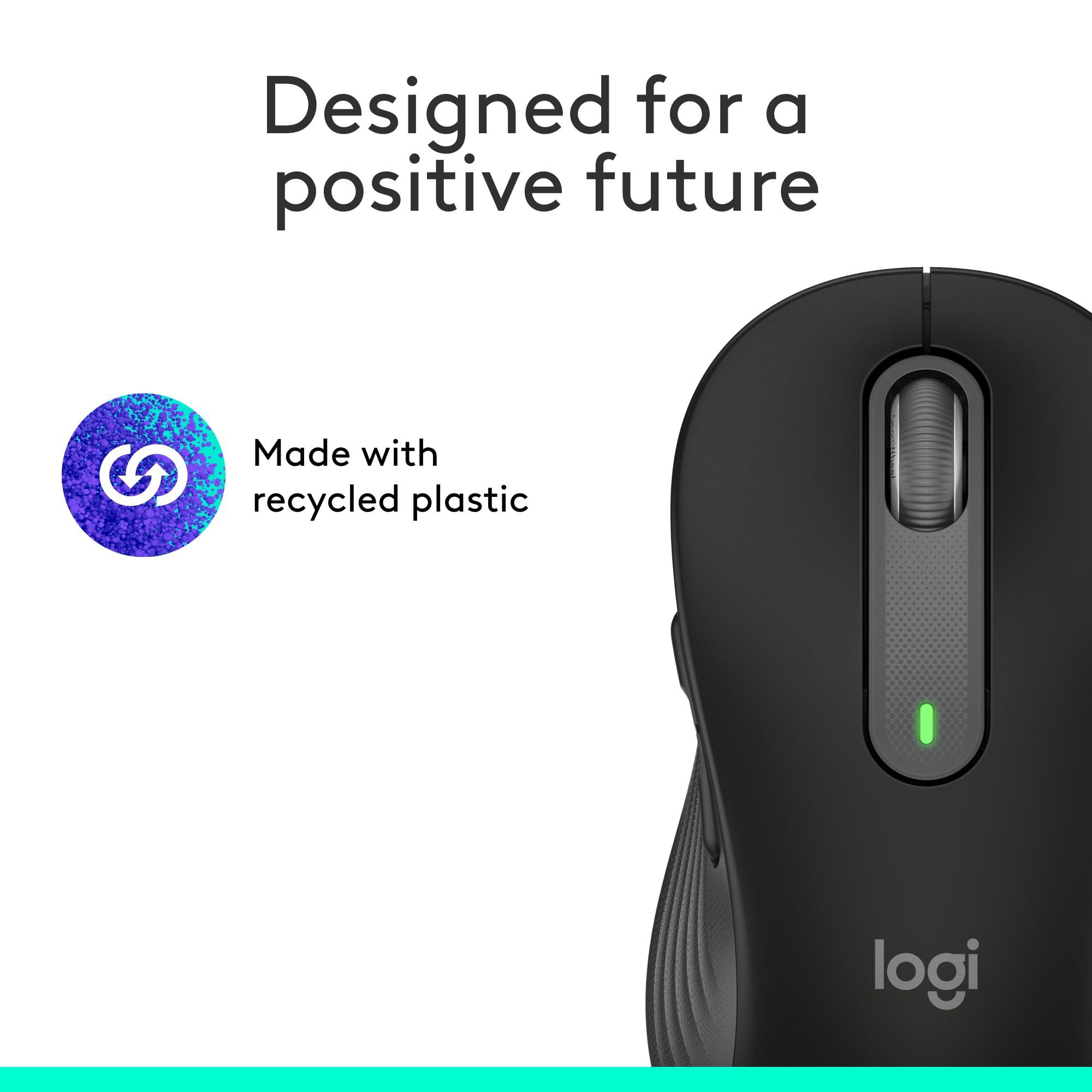 Logitech Wireless Mouse Signature M650 - Small to Medium Sized Hands, Right Handed, 2-Year Battery, Silent Clicks, Customizable Buttons, Bluetooth, PC/Mac?Chromebook - Black - Image 10