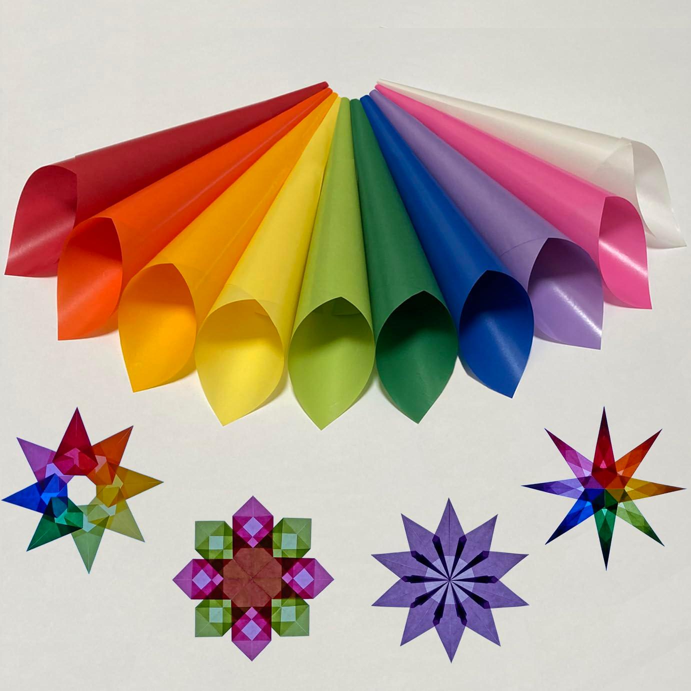 Translucent Wax Paper, Kite Paper, Glassine Papers. Suitable for Making Window Stars, Waldorf Stars