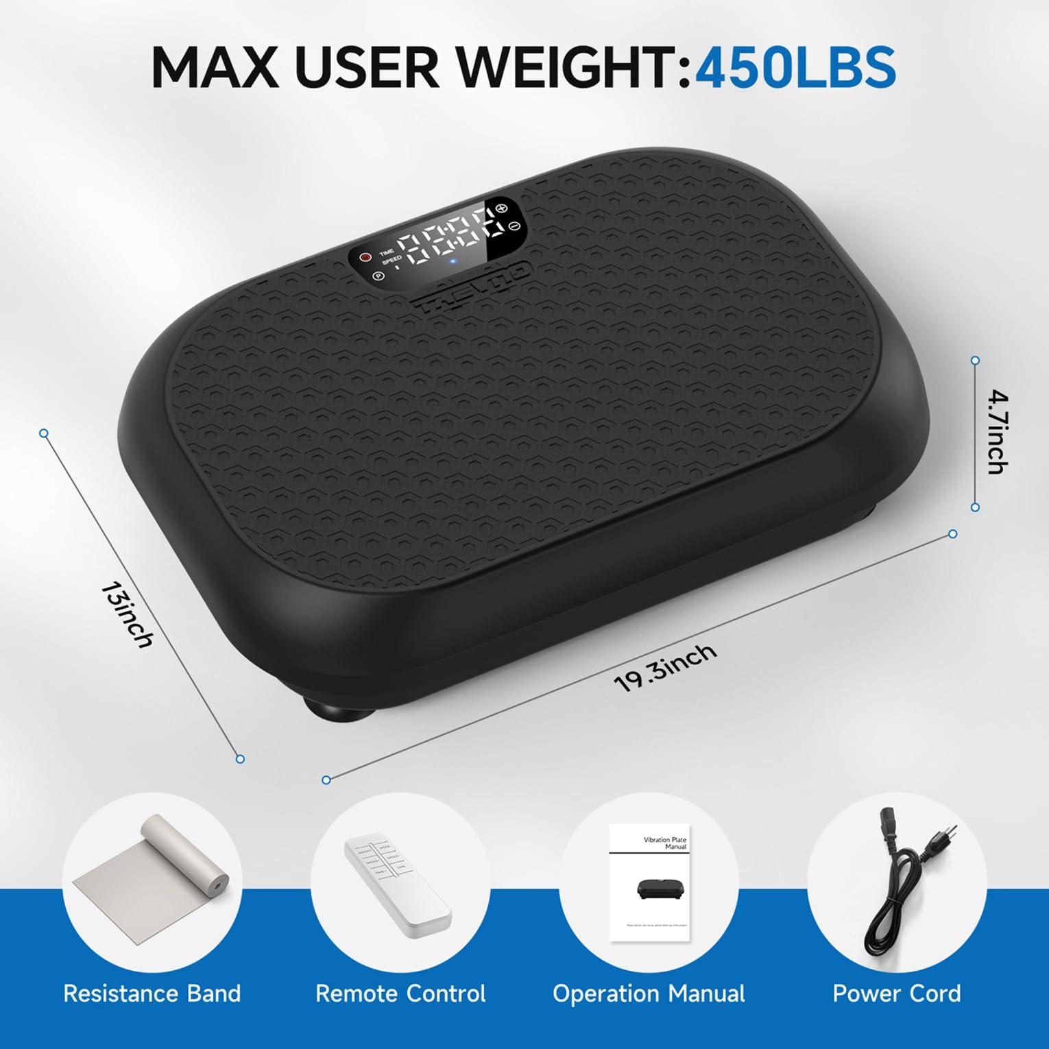 Taevno Vibration Plate Exercise Machine Weight Loss, Full Body Shaker Workout Vibration Plates Lymphatic Drainage, Stand Shake Vibrating Plate for Women Men 450 Lbs Capacity Fitness Platform - Image 7