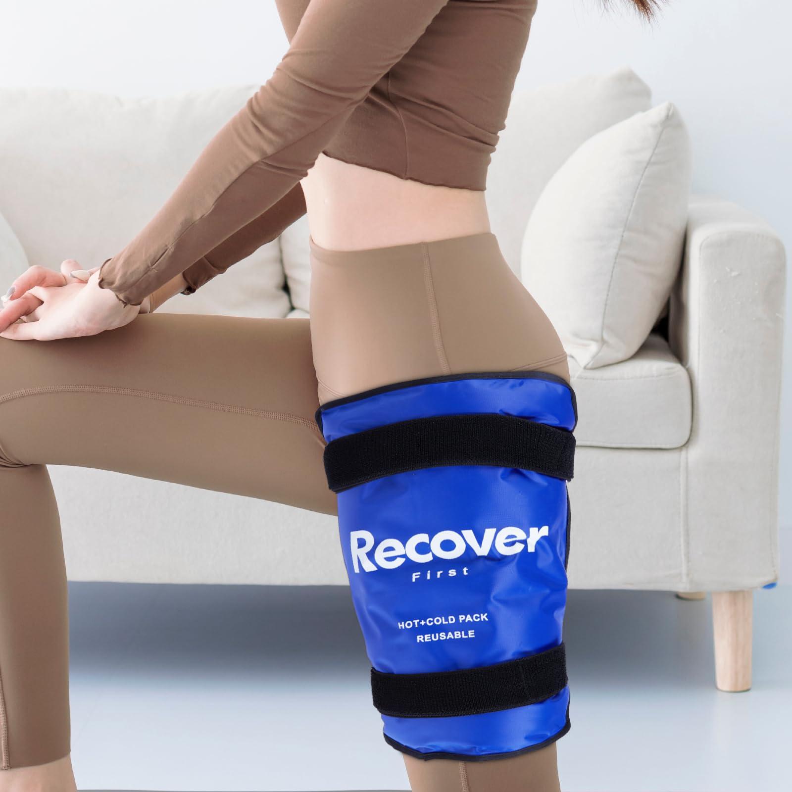 Recover First Large Flexible Gel Ice Pack – Hot & Cold Therapy with 2 Adjustable Straps – Reusable, Leak-Proof & Non-Toxic – for Back, Shoulder, Knee, Ankle, Injury or Post-Surgery Relief - Image 6