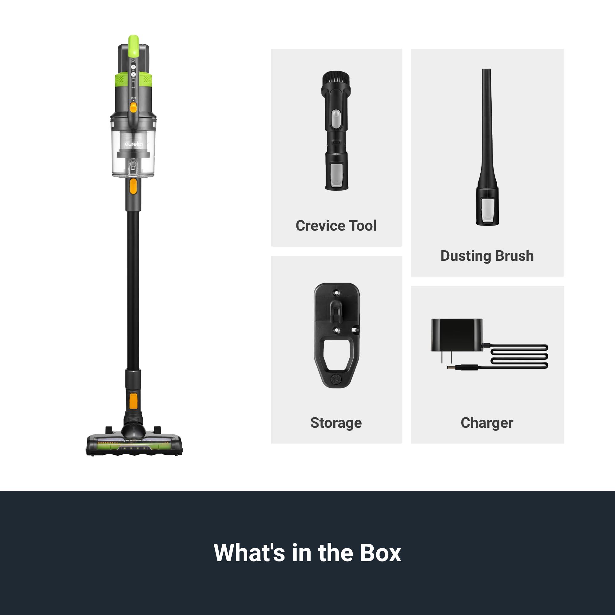 Eureka RapidClean Pro Cordless Vacuum Cleaner for Hard Floors, Lightweight Stick Vacuum LED Headlights, Convenient Stick and Handheld Vac, Green, NEC285GR - Image 9