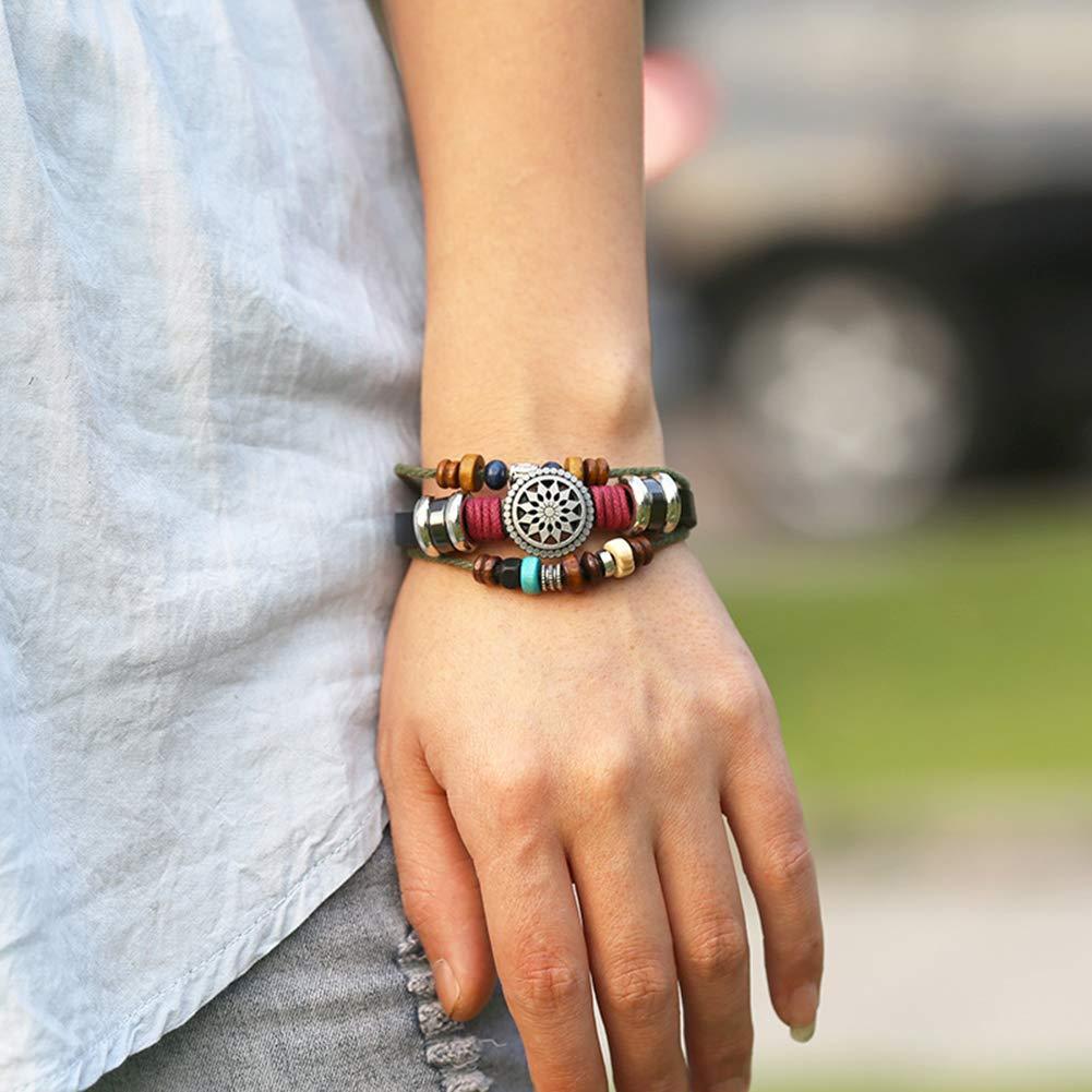 Trenro Women Lady Bohemia Wind Beaded Multilayer Hand Woven Bracelet Jewelry - Image 2