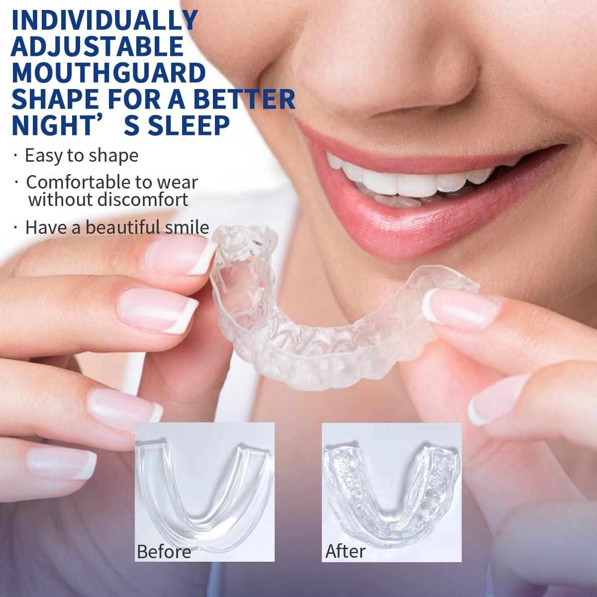 Sleep Mouth Guard for Grinding Teeth at Night,Mouthguards for Grinding of Teeth Protection for Teeth,Reusable Teeth Grinding,for Teeth Grinding, Night Guards for Teeth Grinding(4 Pack/Two Size) - Image 4